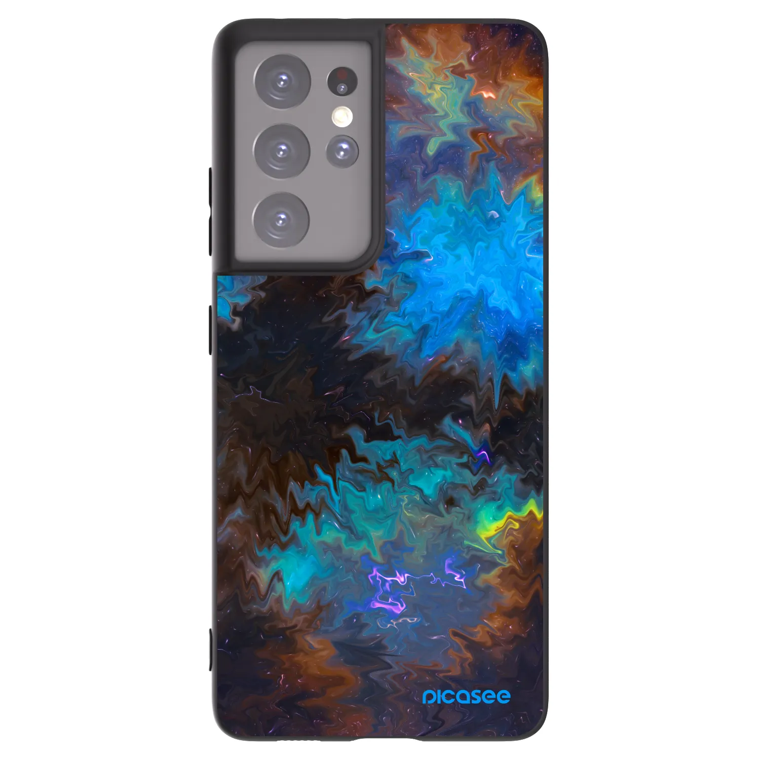 Picasee silikónový čierny obal pre Samsung Galaxy S21 Ultra 5G G998B - Space