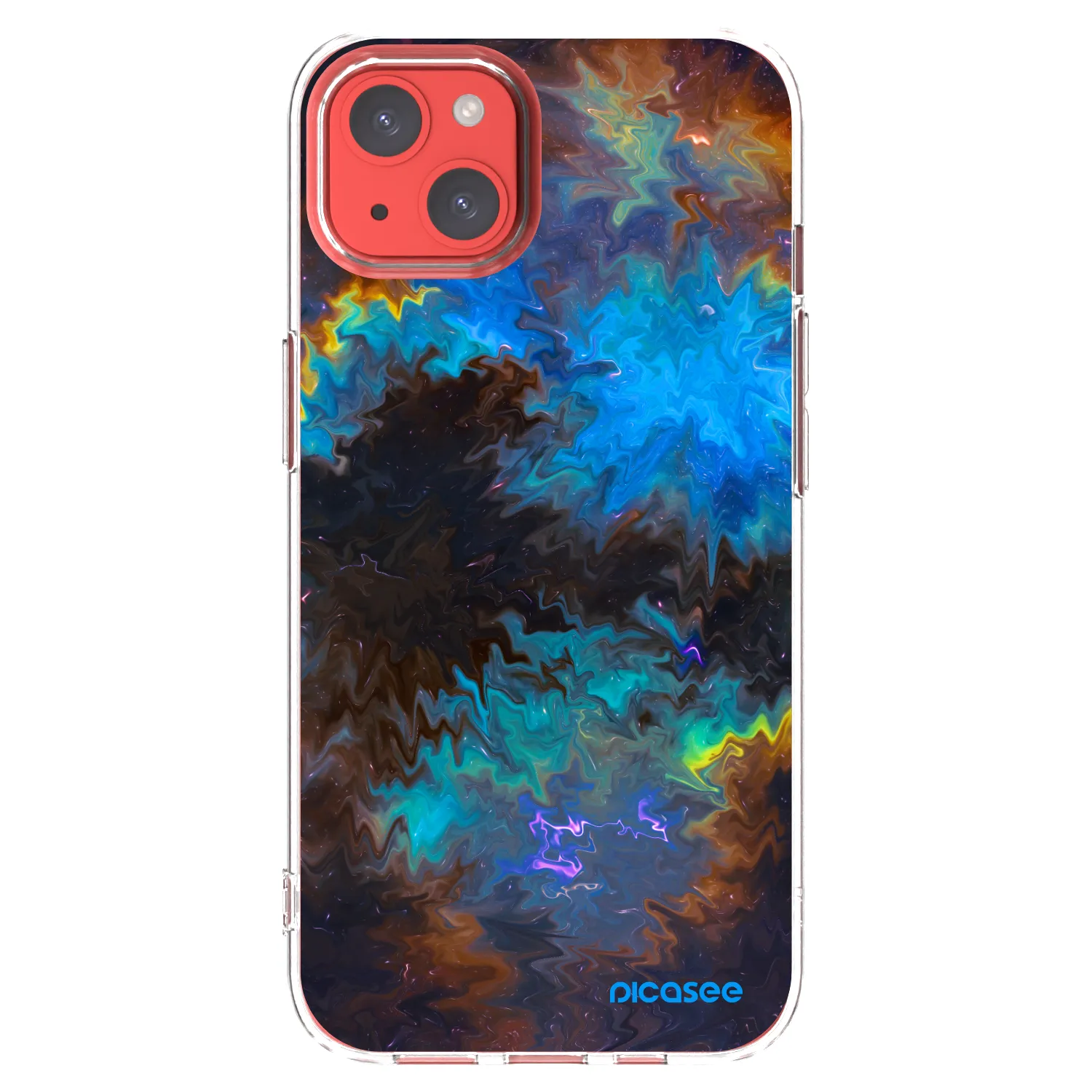 Picasee silikónový prehľadný obal pre Apple iPhone 13 - Space