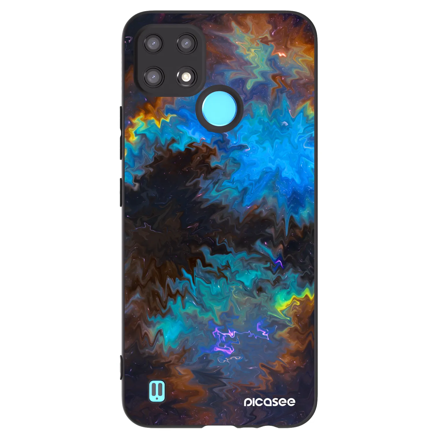 Picasee silikónový čierny obal pre Realme C21 - Space