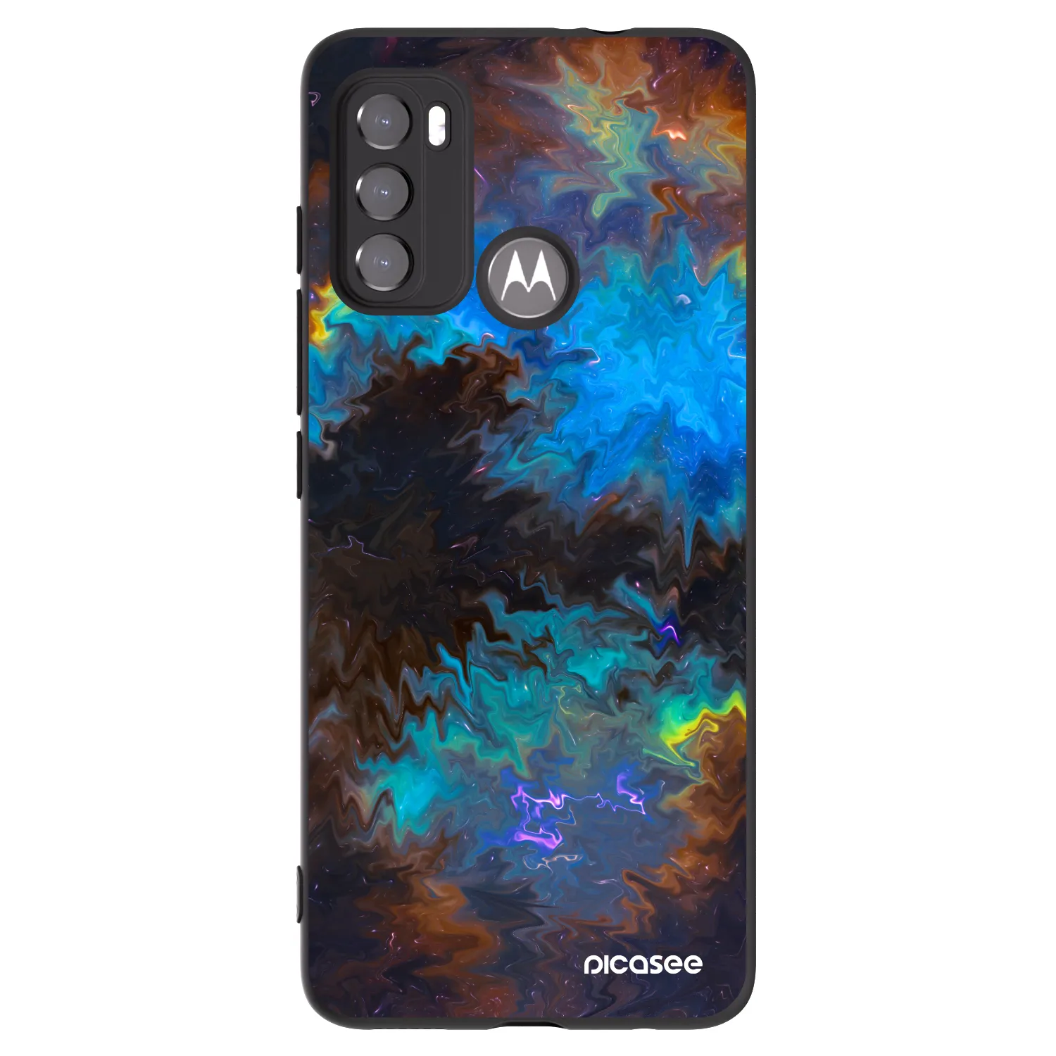 Picasee silikónový čierny obal pre Motorola Moto G60 - Space