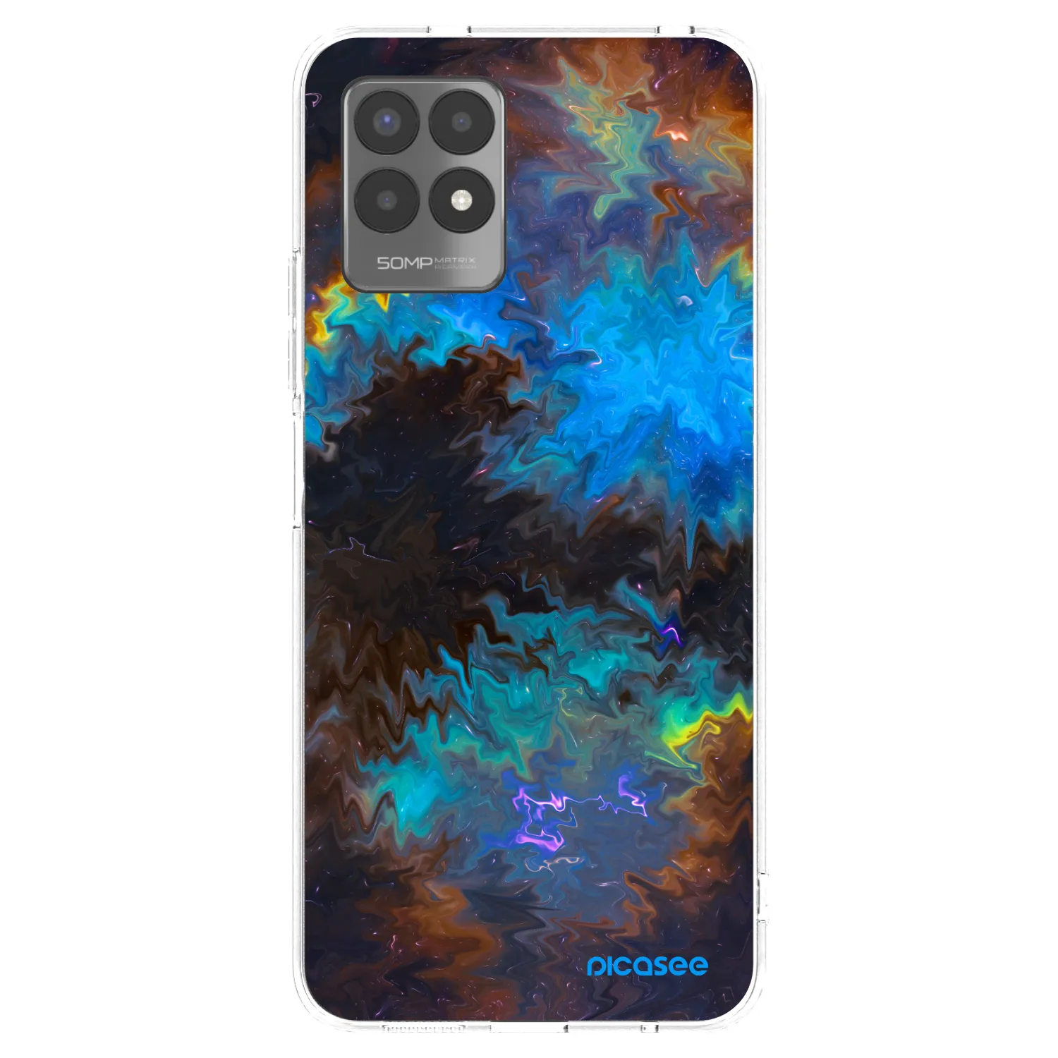 Silikónový prehľadný obal pre Realme 8i - Space