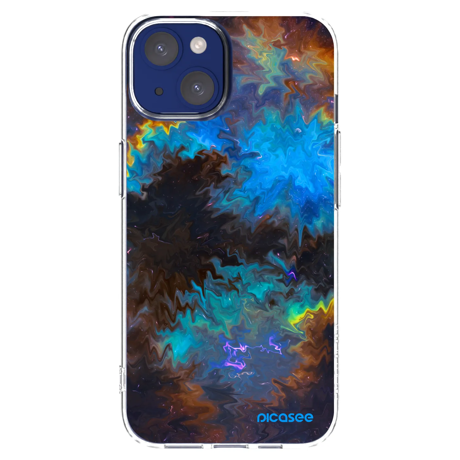 Silikónový prehľadný obal pre Apple iPhone 14 - Space