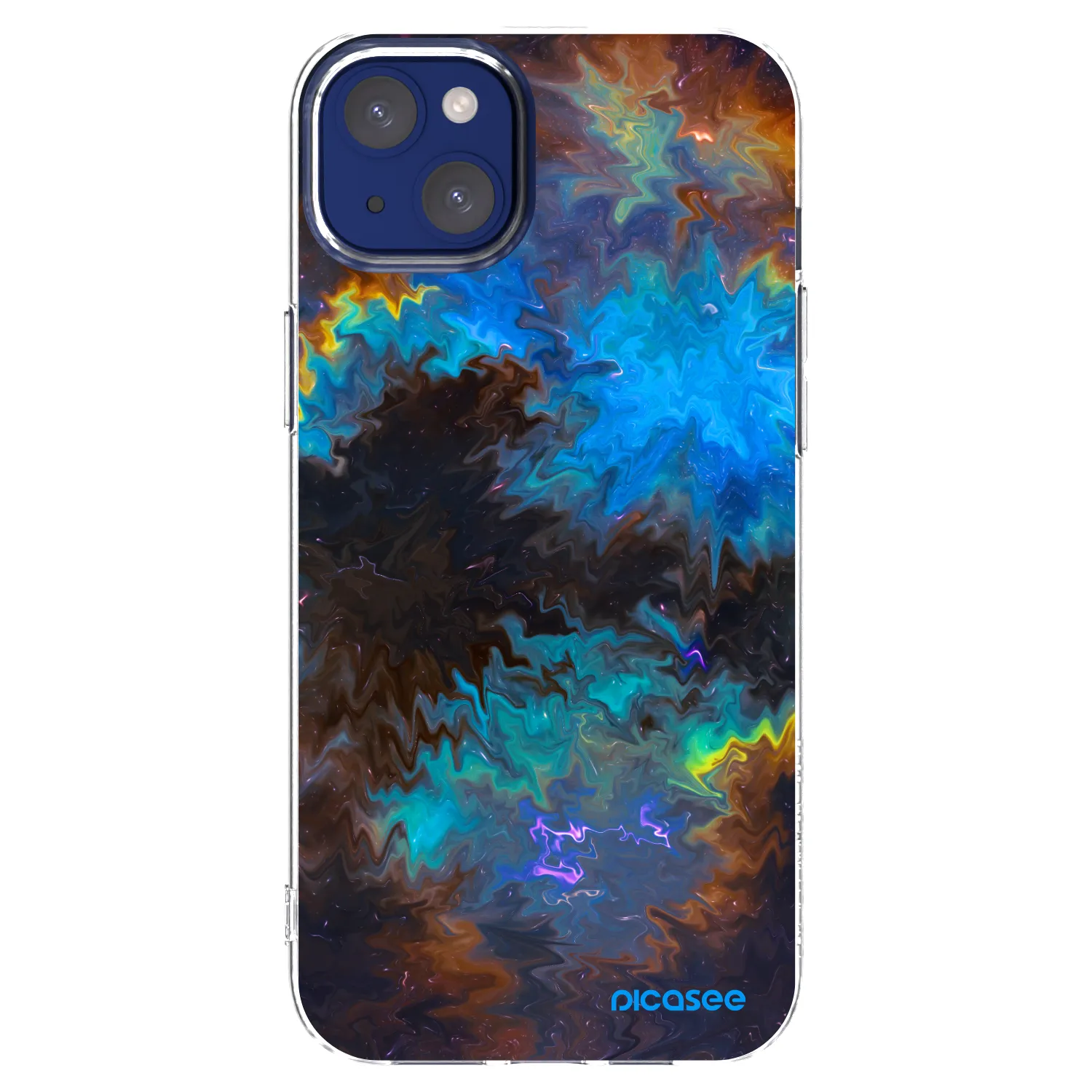 Picasee silikónový prehľadný obal pre Apple iPhone 14 Plus - Space
