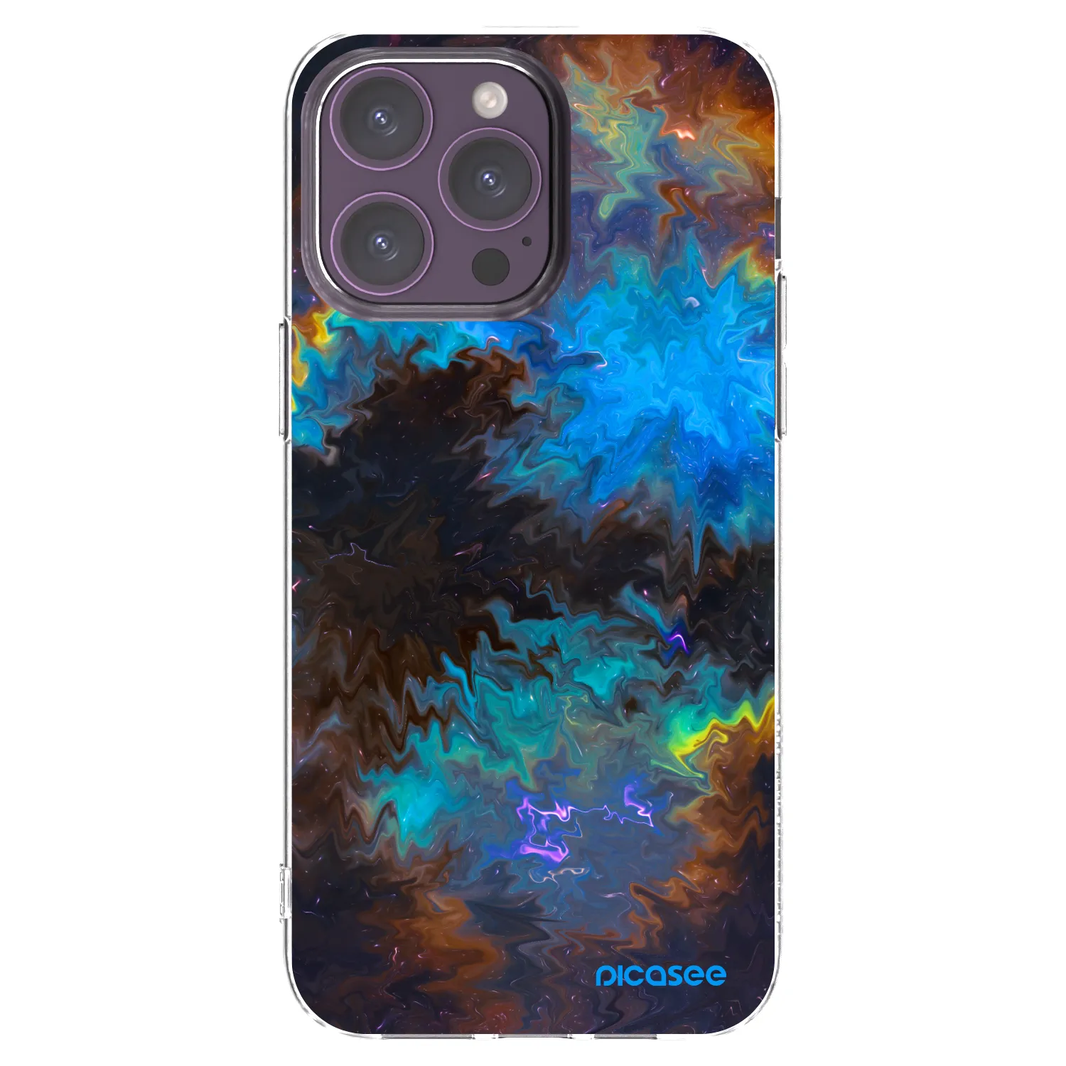 Picasee silikónový prehľadný obal pre Apple iPhone 14 Pro Max - Space