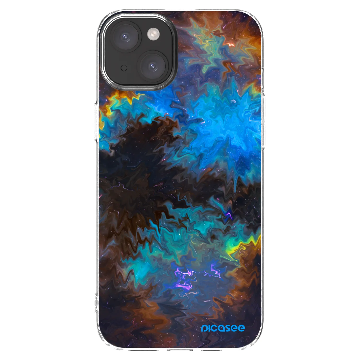 Silikónový prehľadný obal pre Apple iPhone 15 Plus - Space