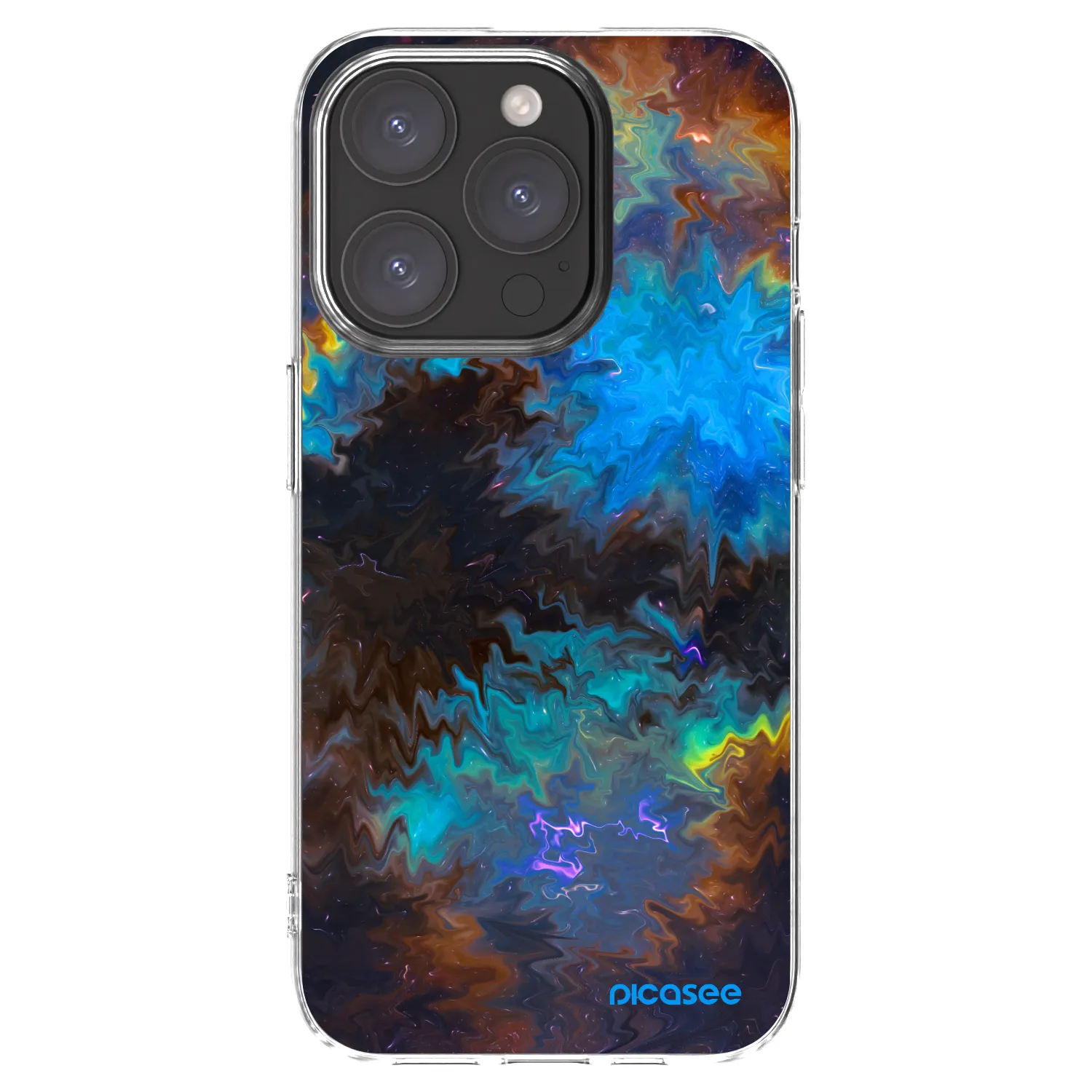 Silikónový prehľadný obal pre Apple iPhone 15 Pro - Space