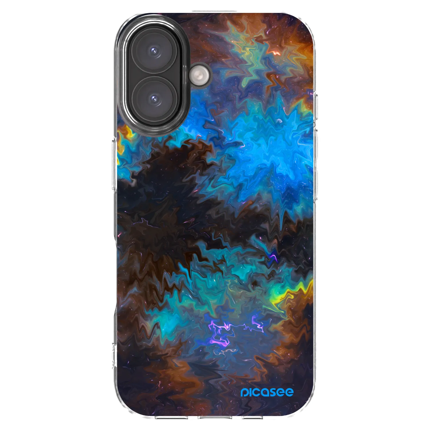 Picasee silikónový prehľadný obal pre Apple iPhone 16 - Space