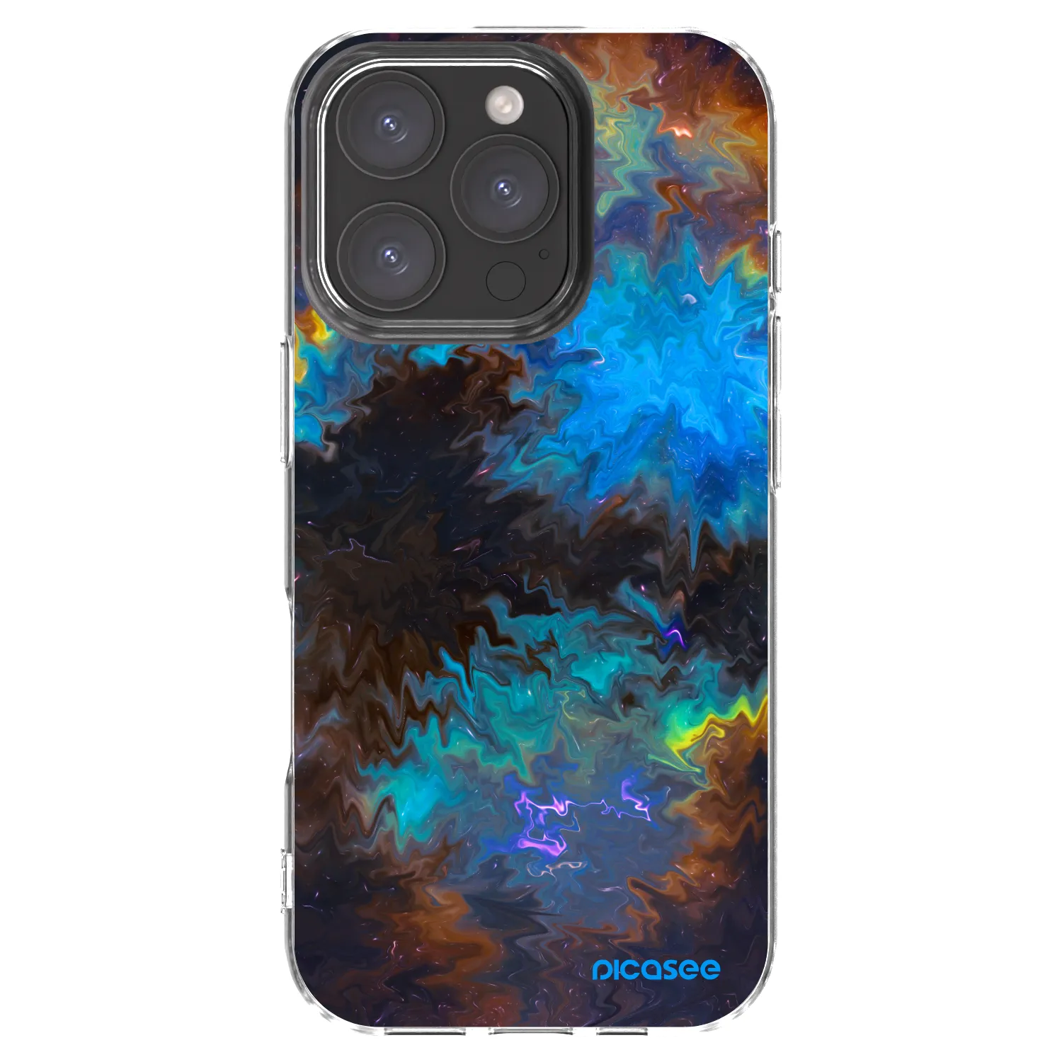 Picasee silikónový prehľadný obal pre Apple iPhone 16 Pro - Space
