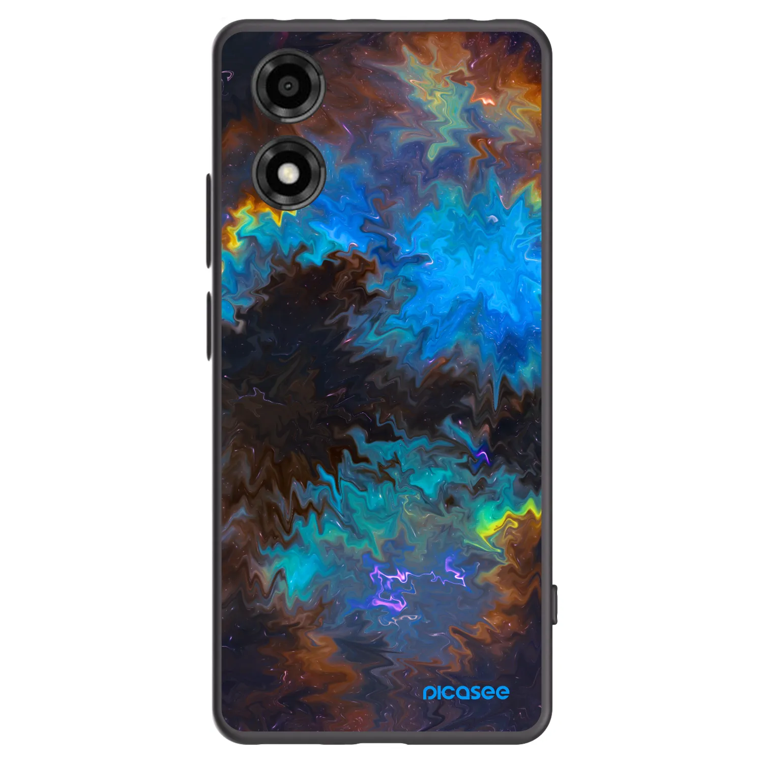 Picasee silikónový čierny obal pre Motorola Moto E14 - Space