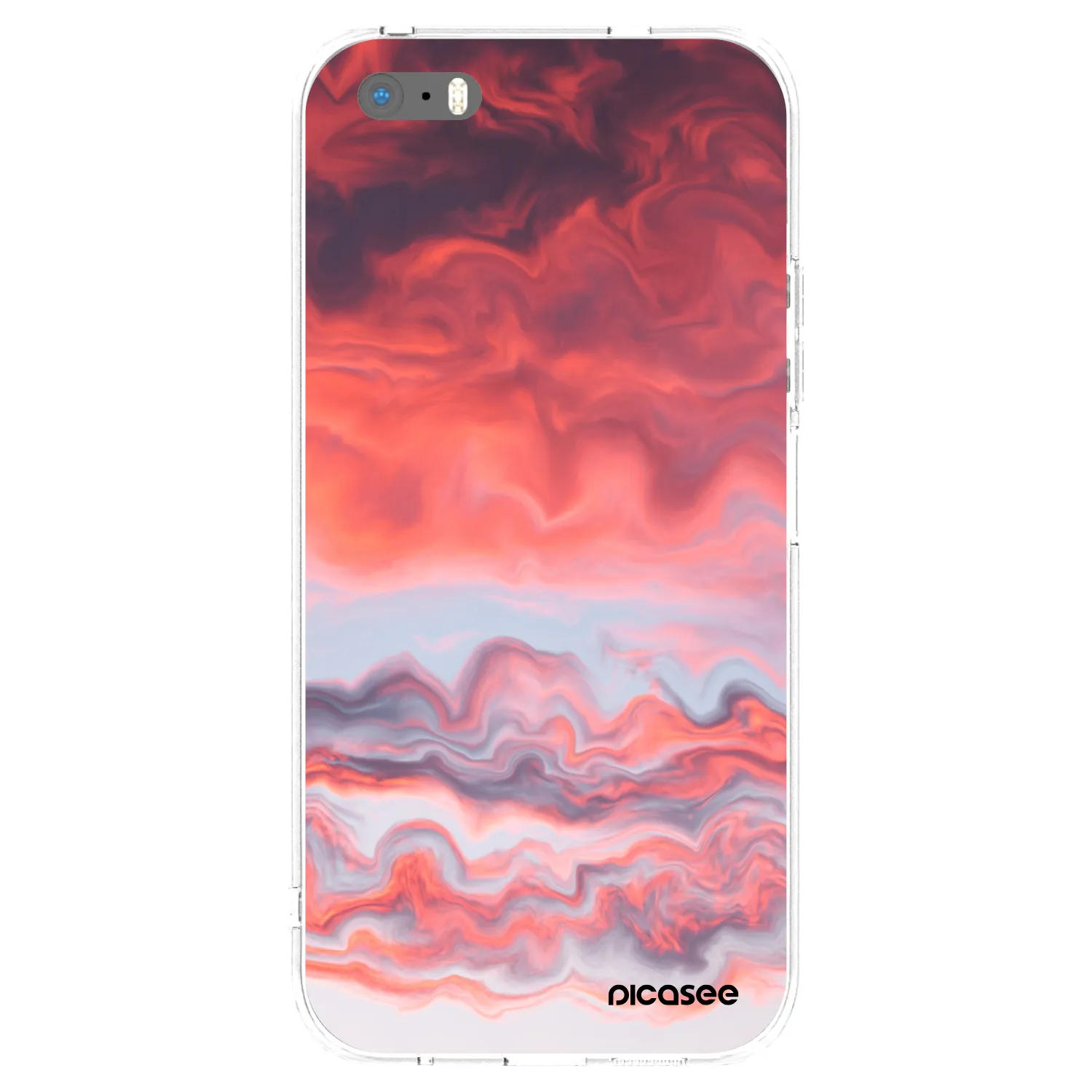 Picasee silikónový prehľadný obal pre Apple iPhone 5/5S/SE - Sunset