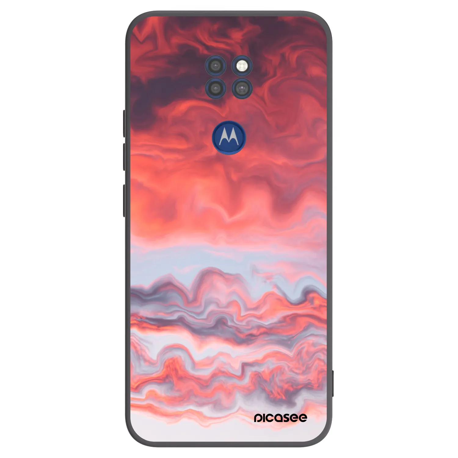 Picasee silikónový čierny obal pre Motorola Moto G9 Play - Sunset