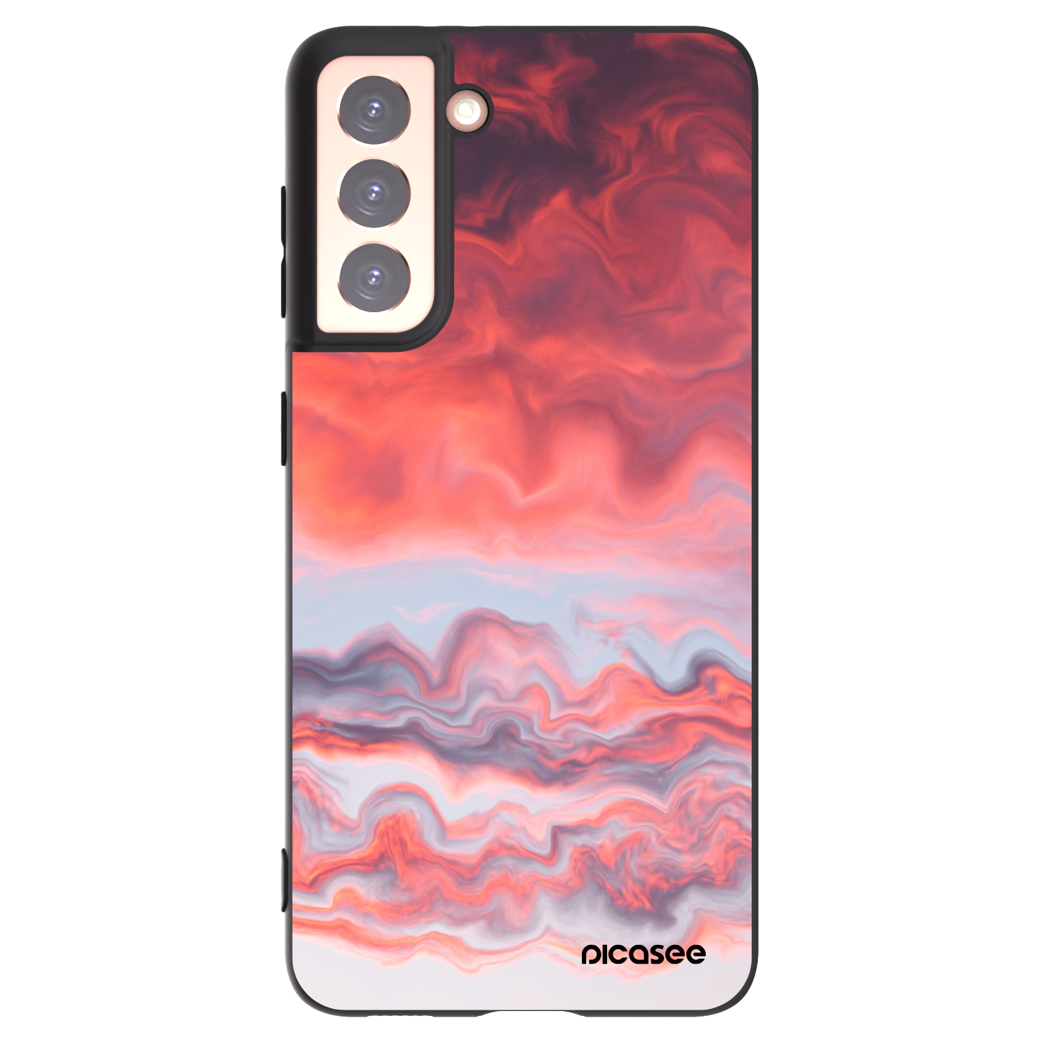 Silikónový čierny obal pre Samsung Galaxy S21 5G G991B - Sunset