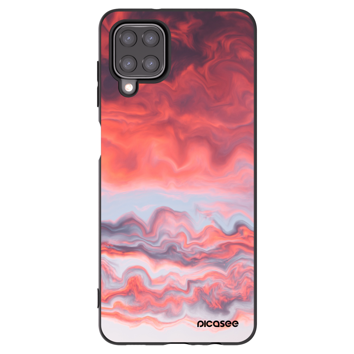 Picasee silikónový čierny obal pre Samsung Galaxy A12 A125F - Sunset