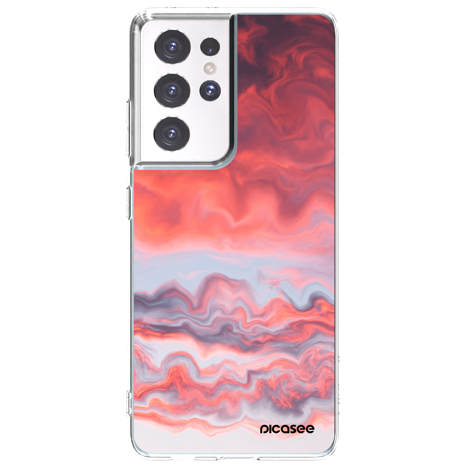 Picasee silikónový prehľadný obal pre Samsung Galaxy S21 Ultra 5G G998B - Sunset