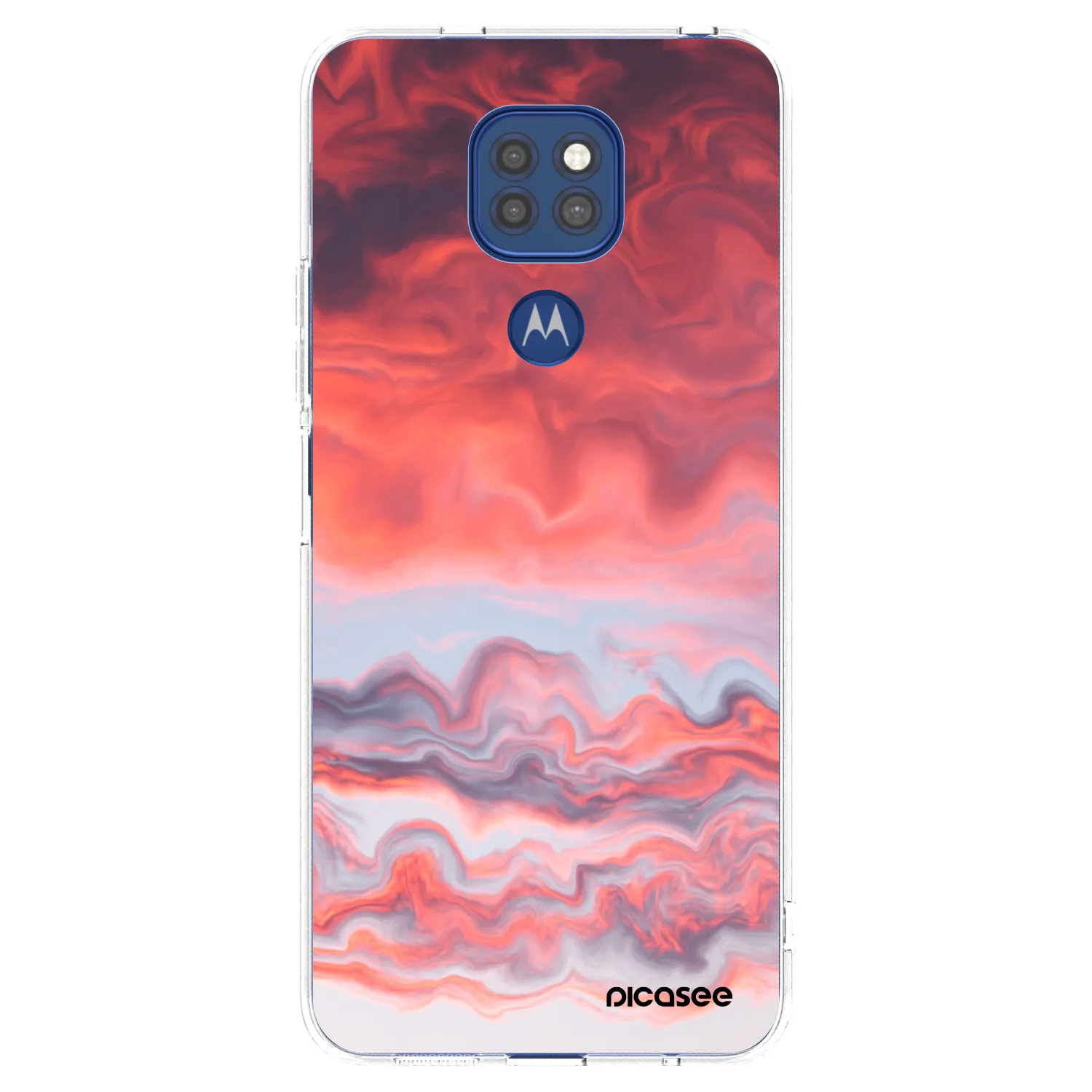 Silikónový prehľadný obal pre Motorola Moto G9 Play - Sunset