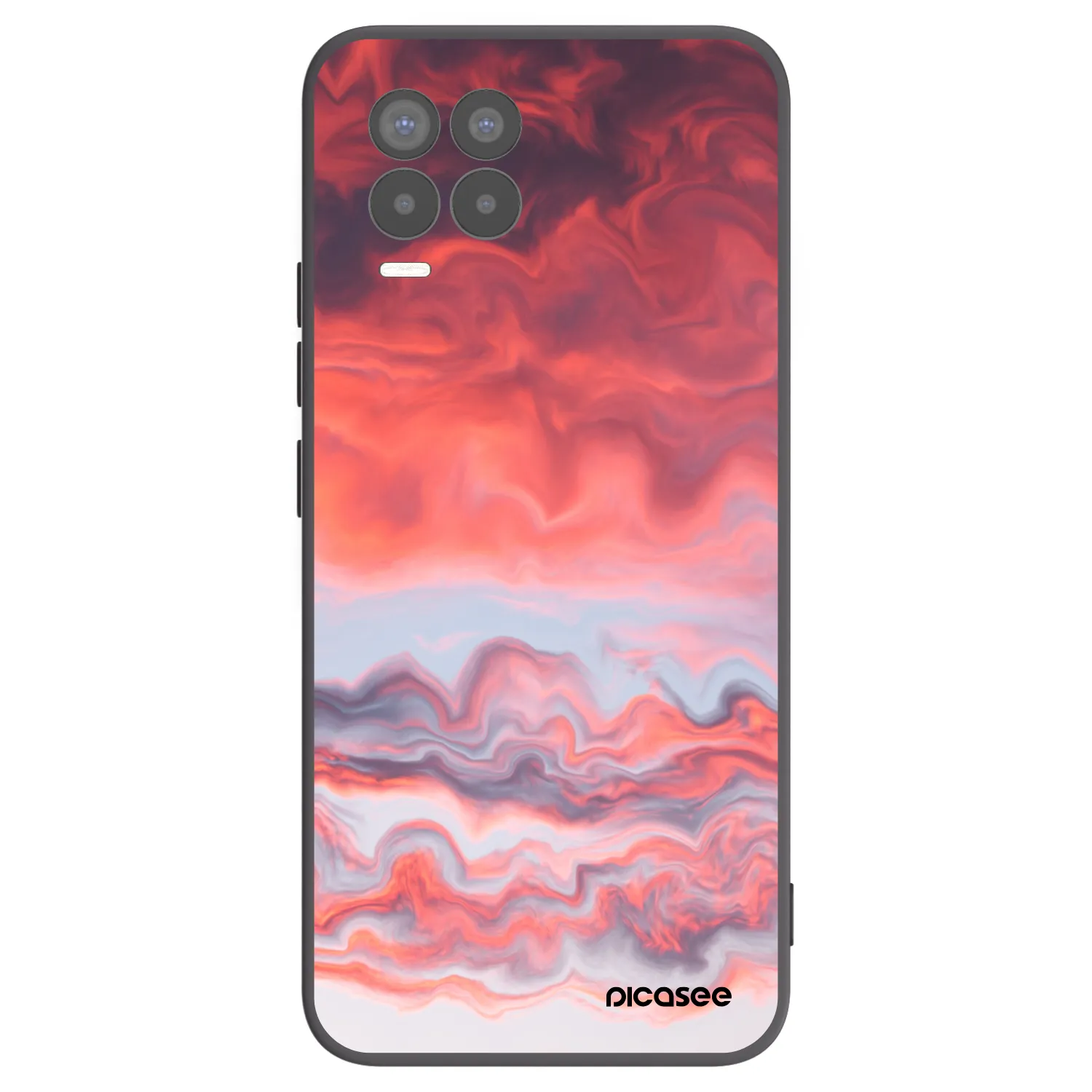 Picasee silikónový čierny obal pre Realme 8 Pro - Sunset