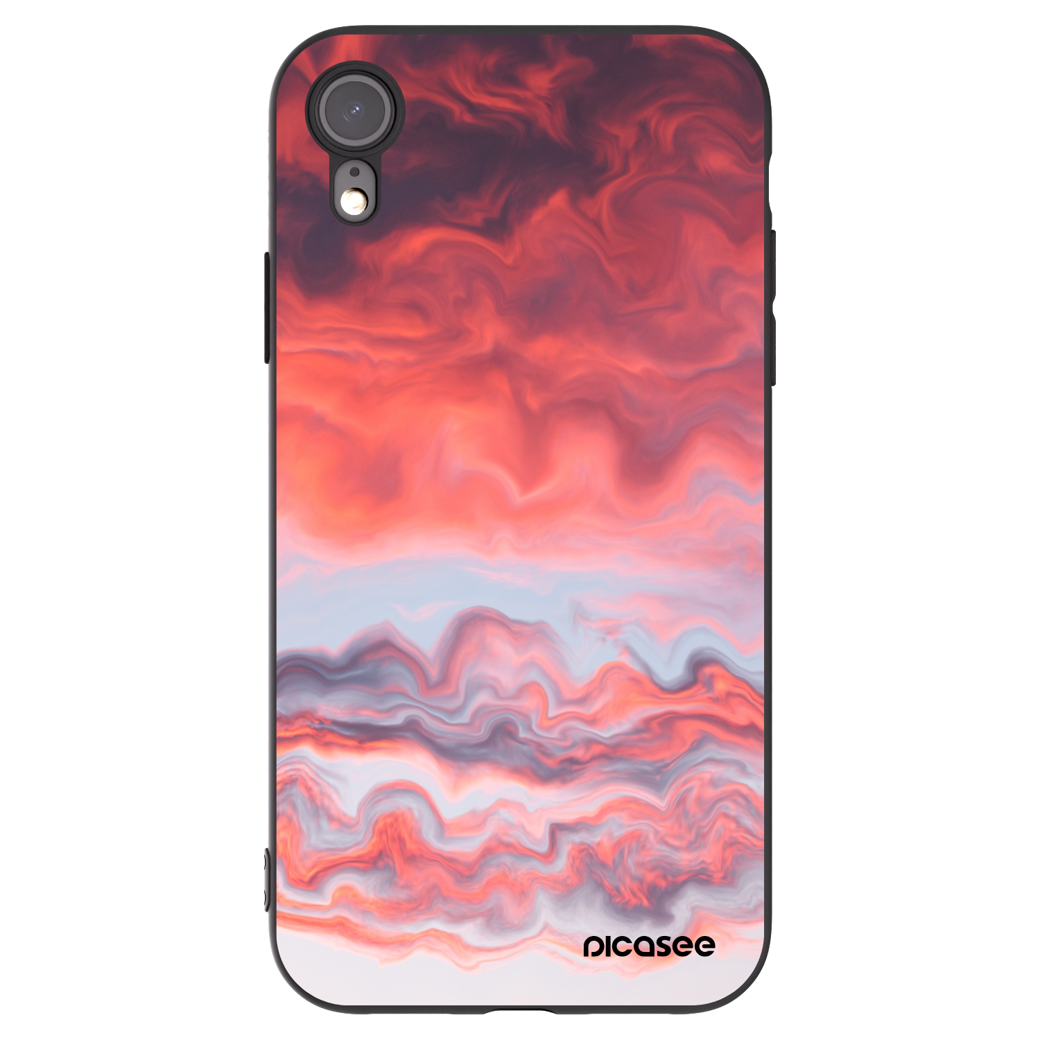Picasee silikónový čierny obal pre Apple iPhone XR - Sunset