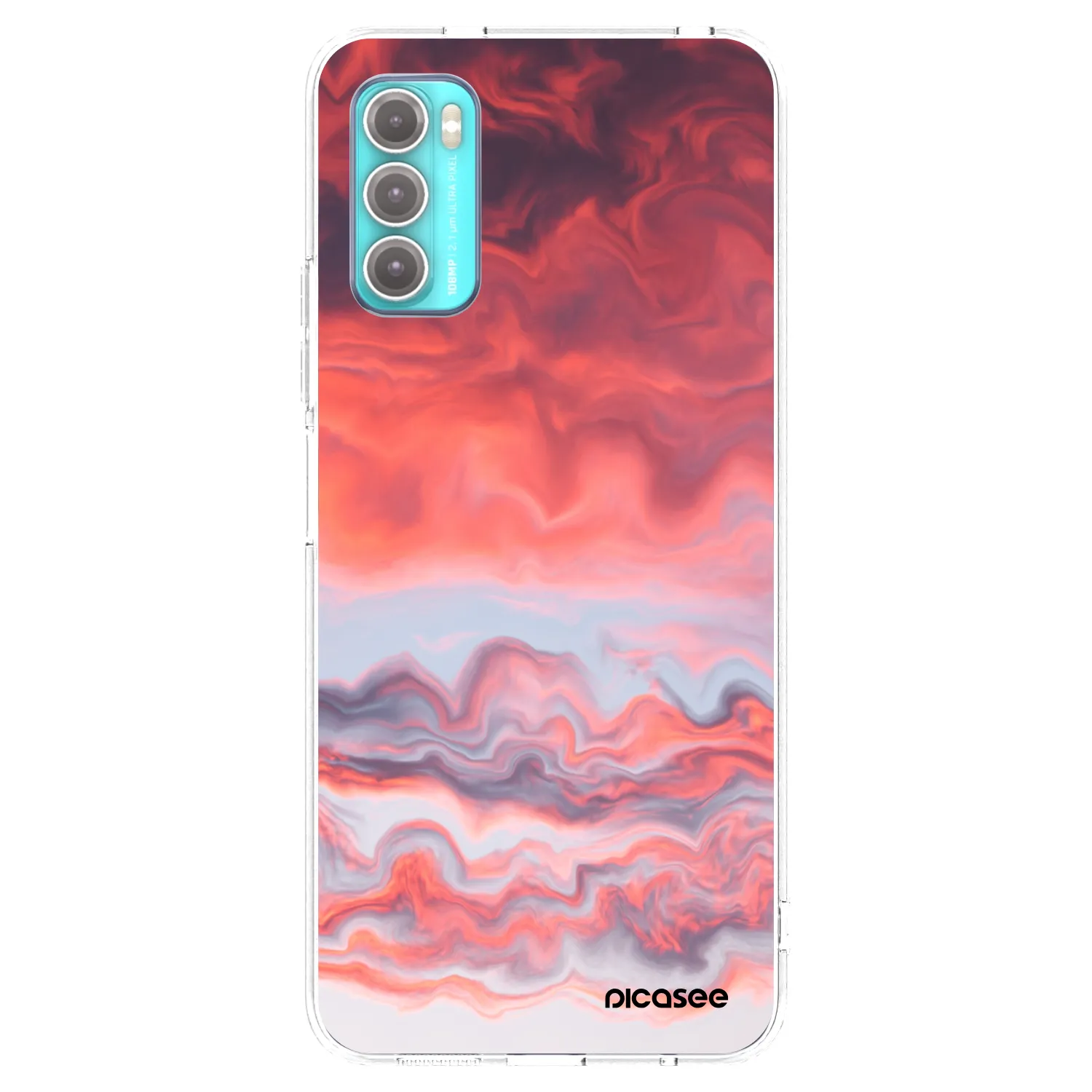 Picasee silikónový prehľadný obal pre Motorola Moto G60 - Sunset