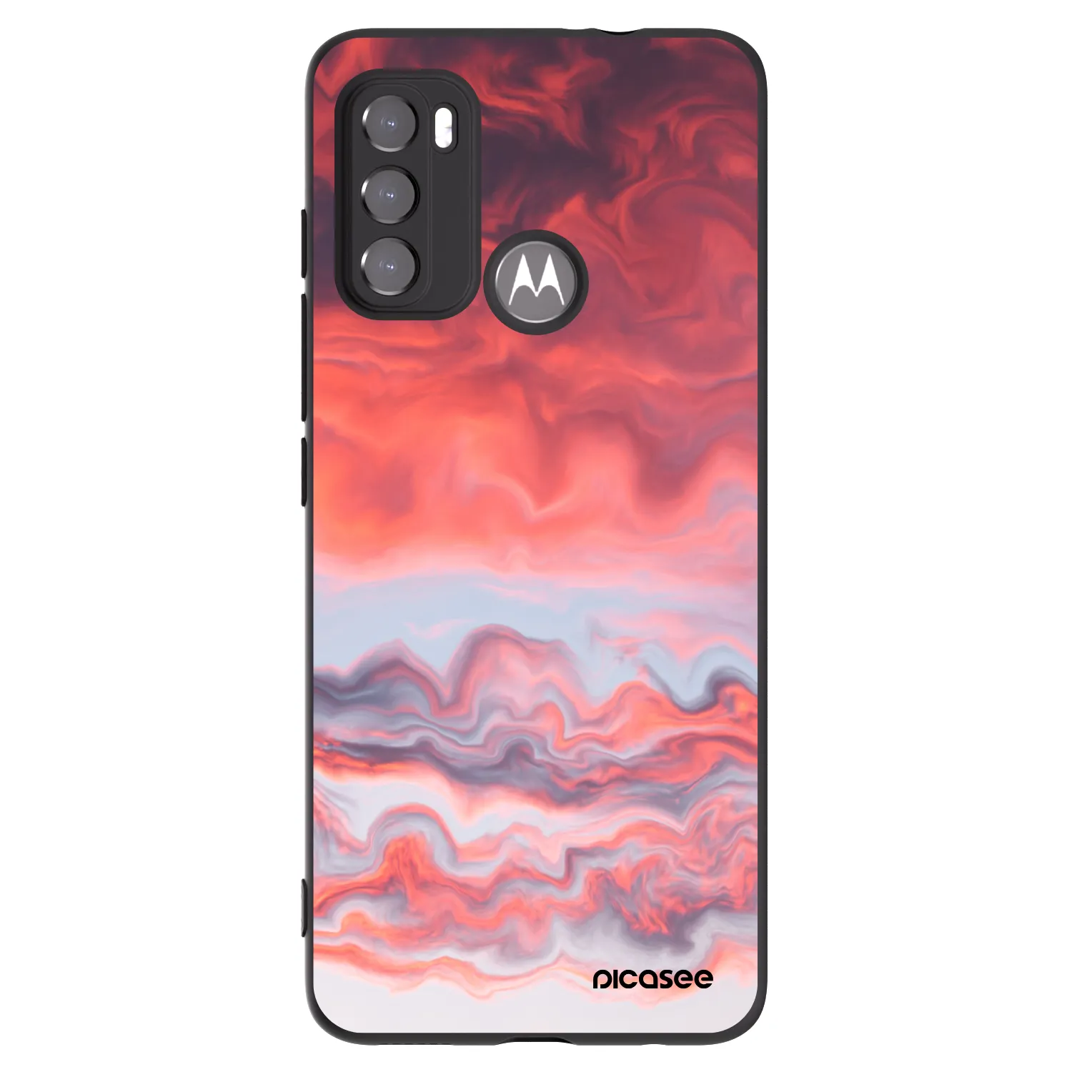 Picasee silikónový čierny obal pre Motorola Moto G60 - Sunset