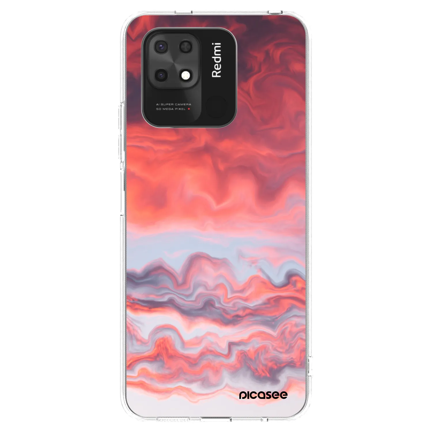 Silikónový prehľadný obal pre Xiaomi Redmi 10C - Sunset