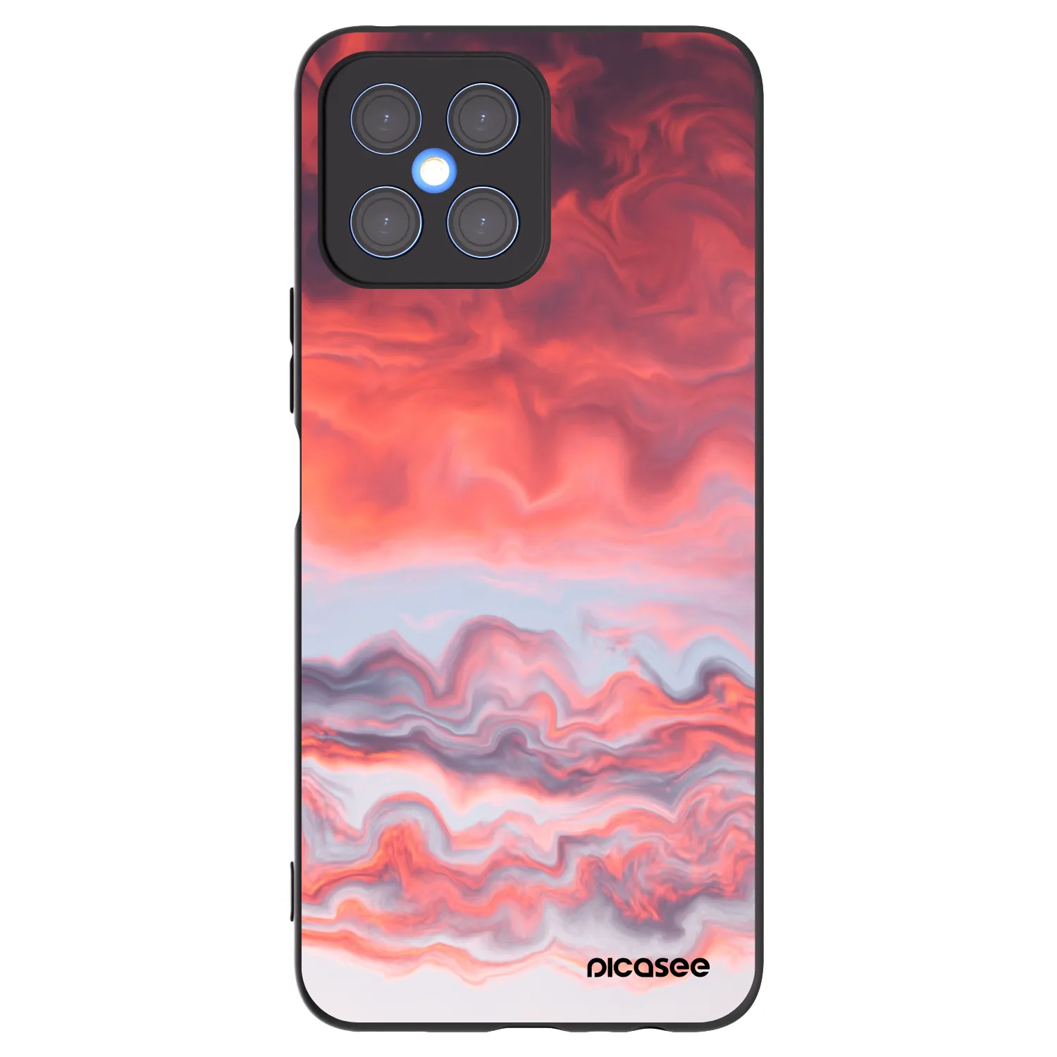 Picasee silikónový čierny obal pre Honor X8 4G - Sunset