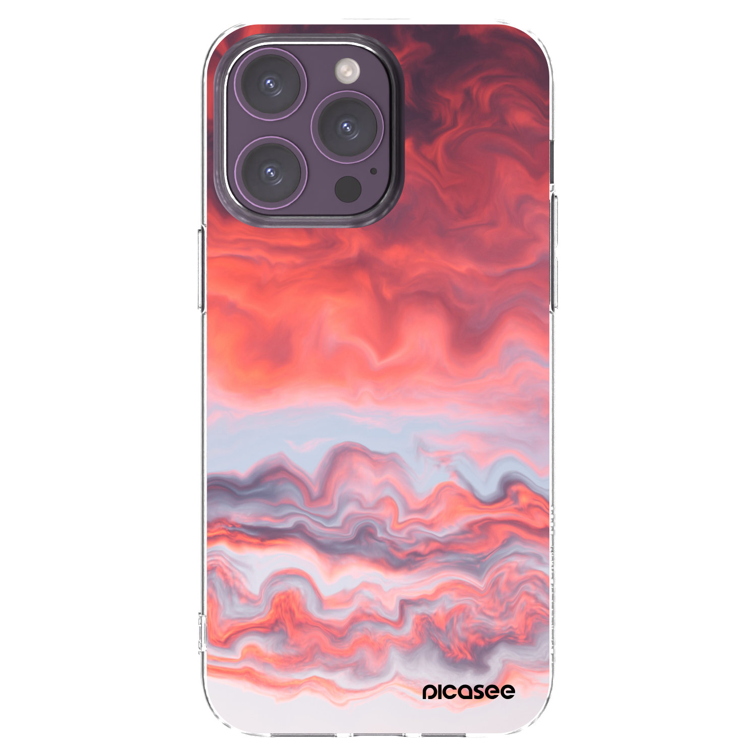 Picasee silikónový prehľadný obal pre Apple iPhone 14 Pro Max - Sunset