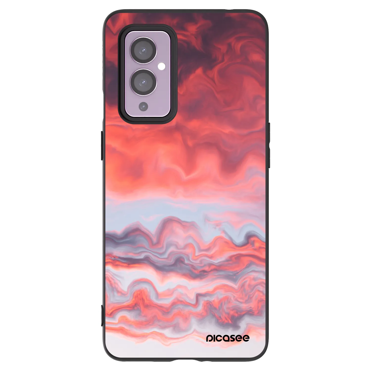 Picasee silikónový čierny obal pre OnePlus 9 - Sunset