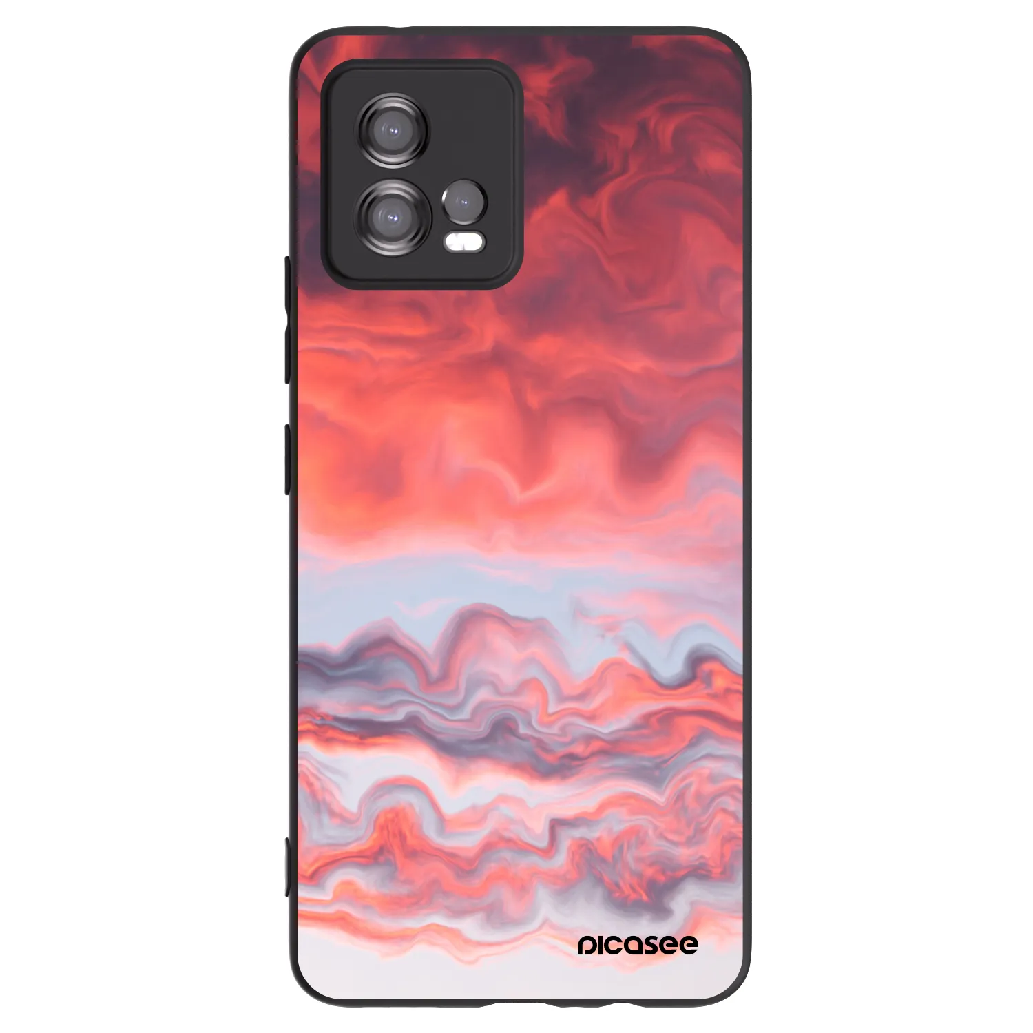 Picasee silikónový čierny obal pre Motorola Moto G72 - Sunset