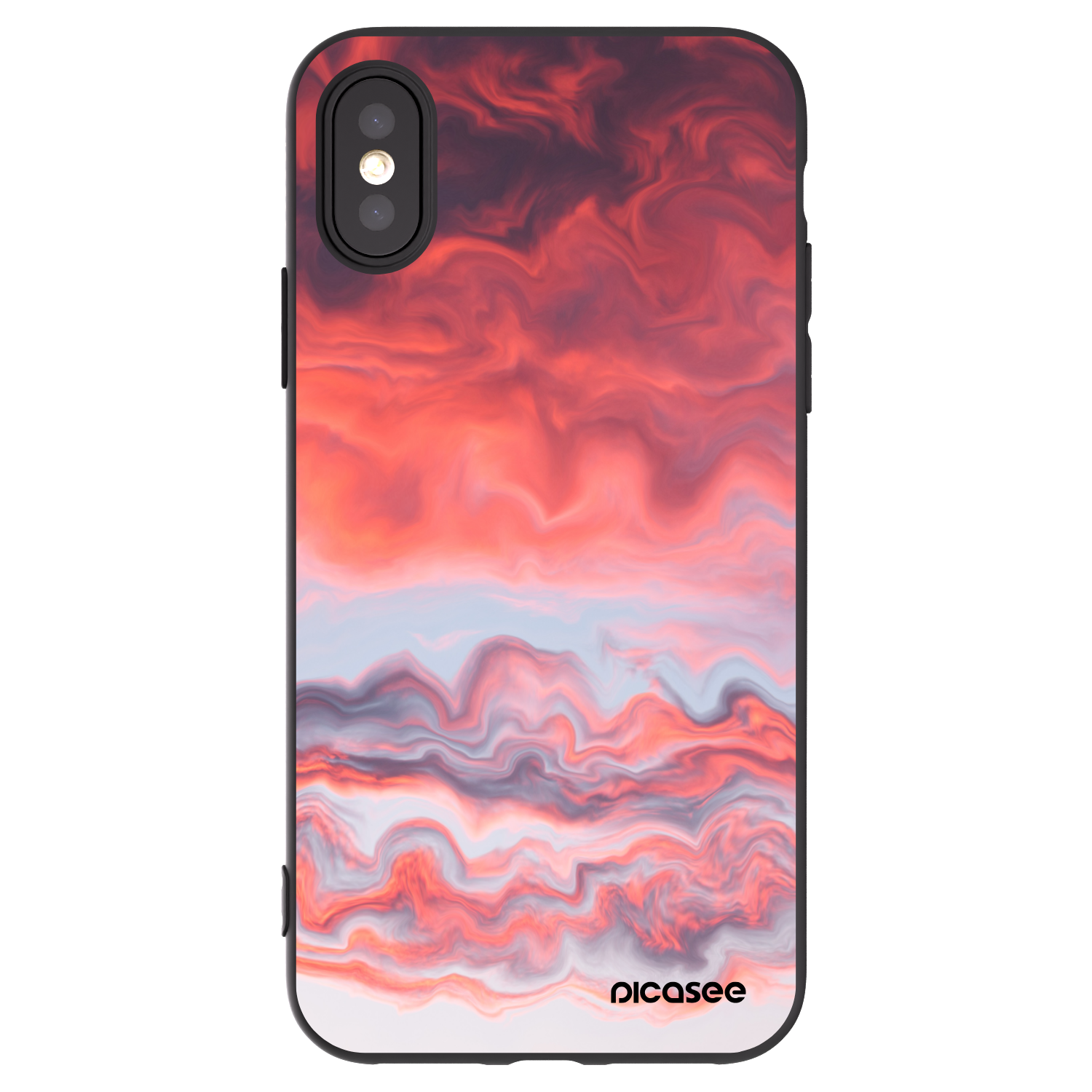 Picasee silikónový čierny obal pre Apple iPhone X/XS - Sunset