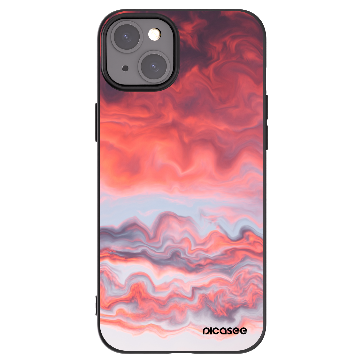 Picasee silikónový čierny obal pre Apple iPhone 15 Plus - Sunset
