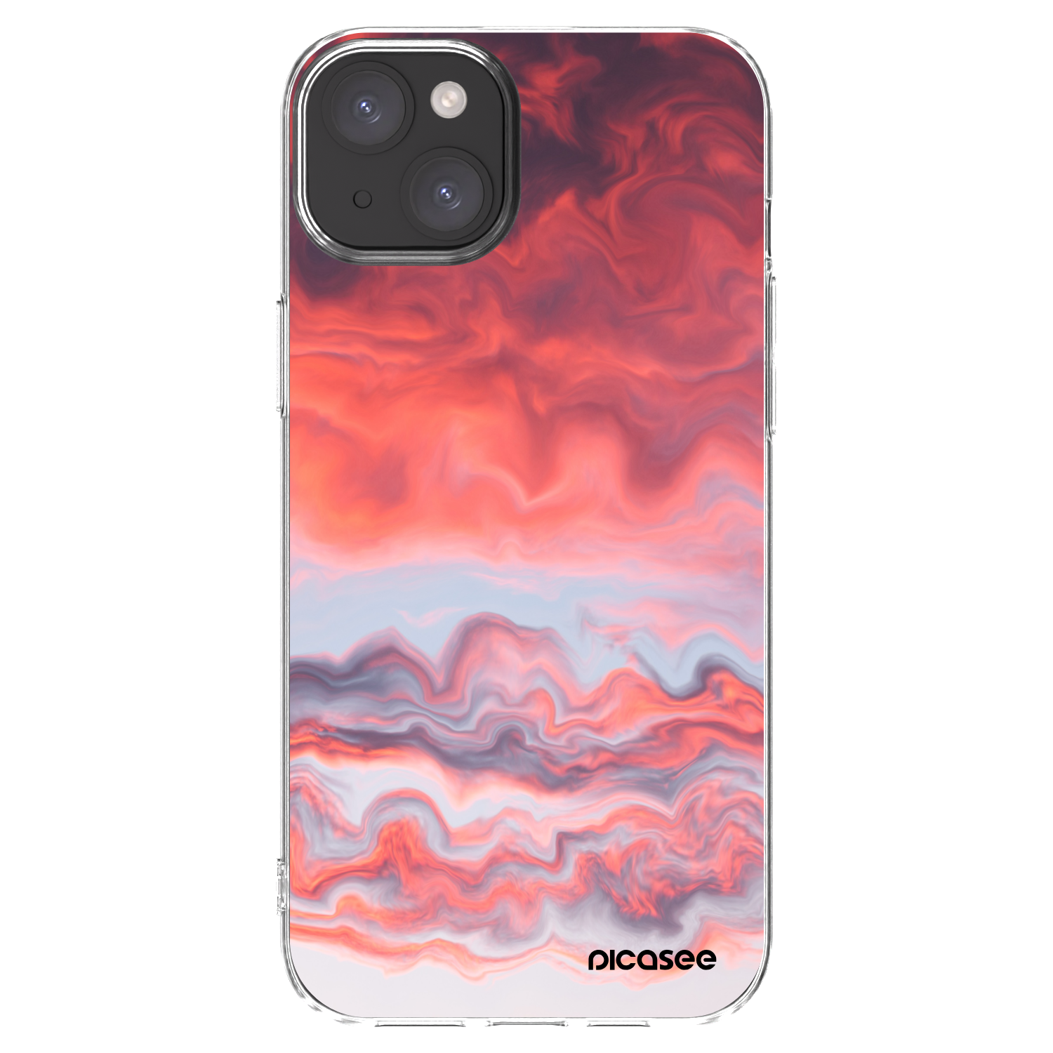 Picasee silikónový prehľadný obal pre Apple iPhone 15 Plus - Sunset