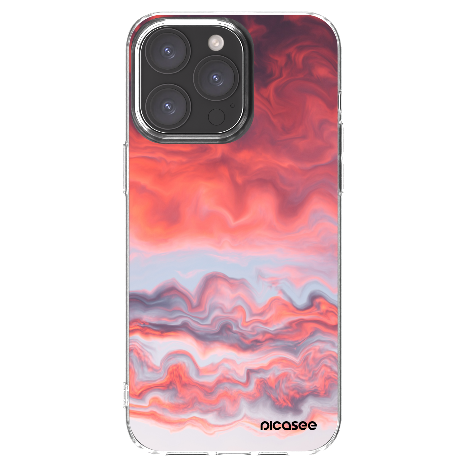 Silikónový prehľadný obal pre Apple iPhone 15 Pro Max - Sunset