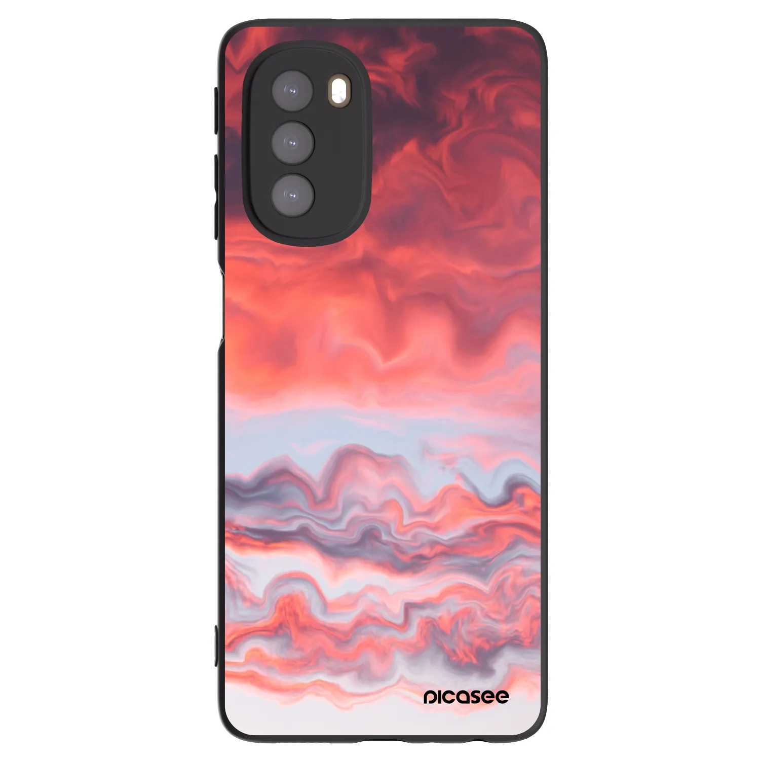 Picasee silikónový čierny obal pre Motorola Moto G51 - Sunset