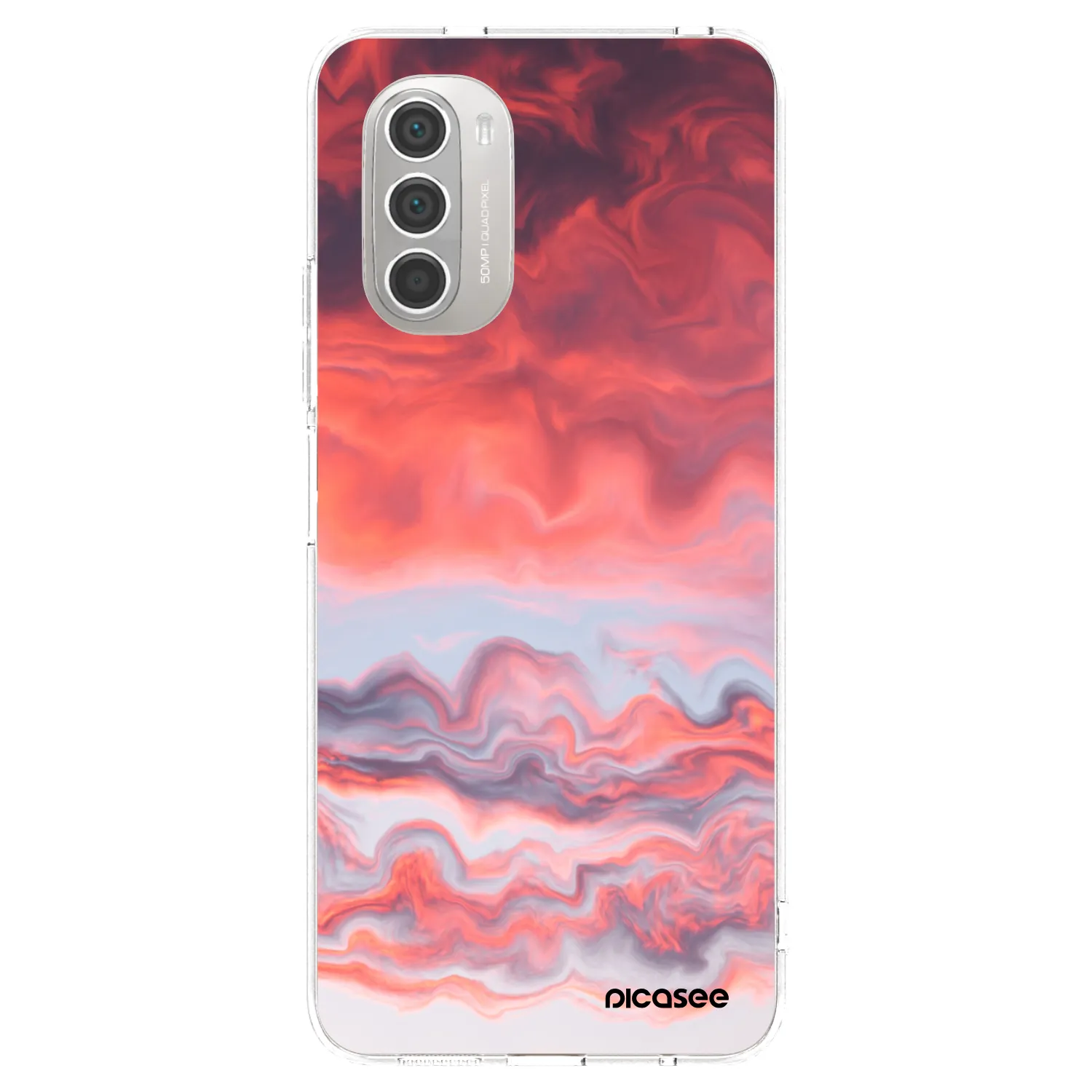 Picasee silikónový prehľadný obal pre Motorola Moto G51 - Sunset