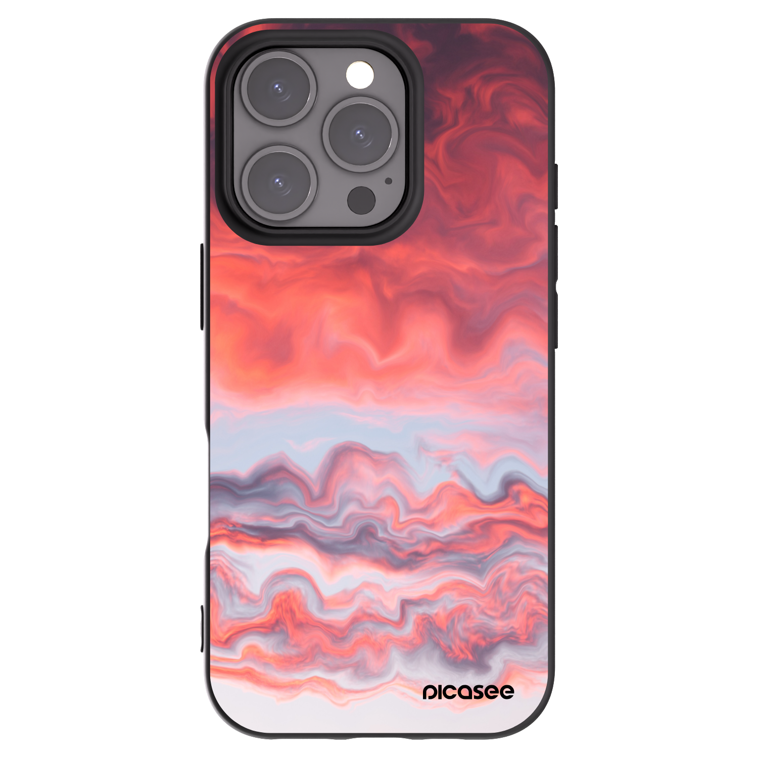 Picasee silikónový čierny obal pre Apple iPhone 16 Pro - Sunset