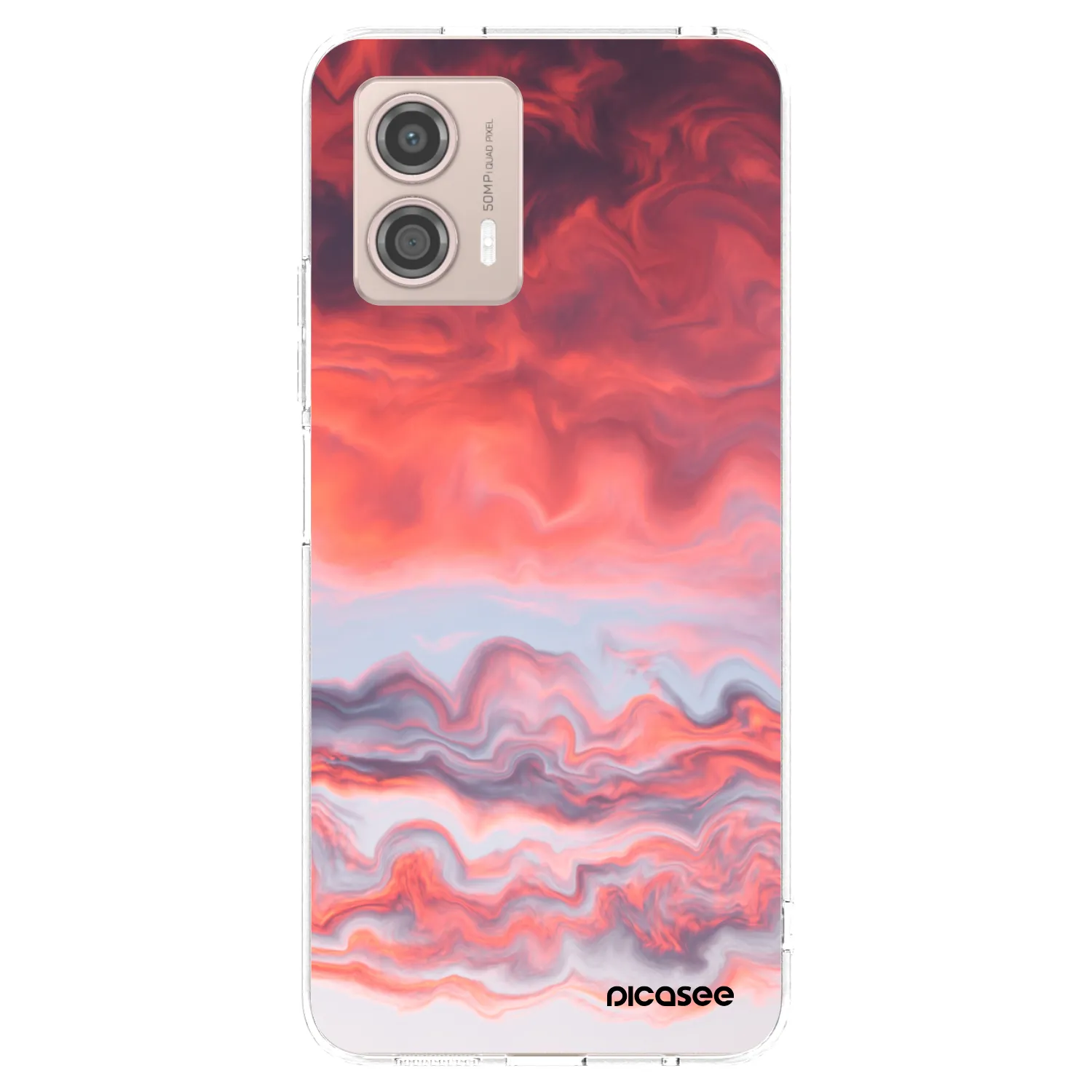 Picasee silikónový prehľadný obal pre Motorola Moto G53 5G - Sunset