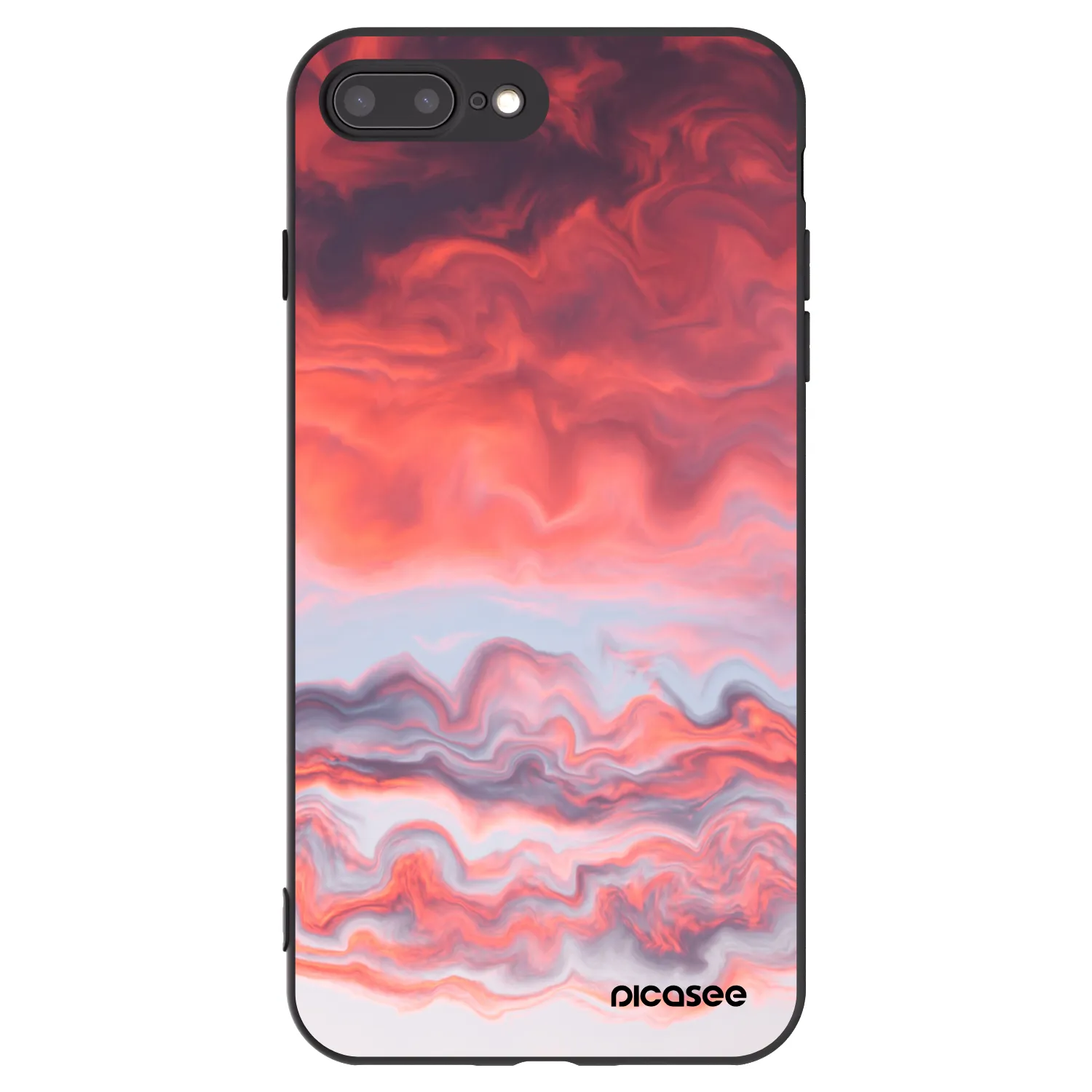 Picasee silikónový čierny obal pre Apple iPhone 7 Plus - Sunset