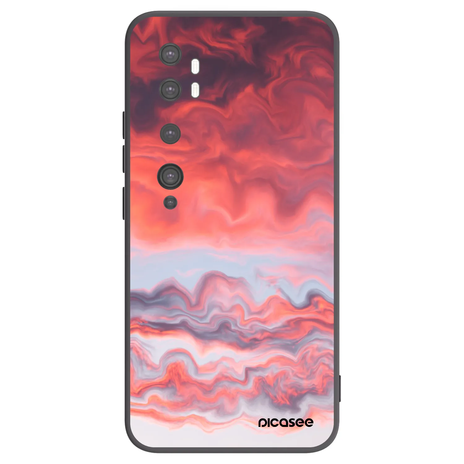 Picasee silikónový čierny obal pre Xiaomi Mi Note 10 (Pro) - Sunset