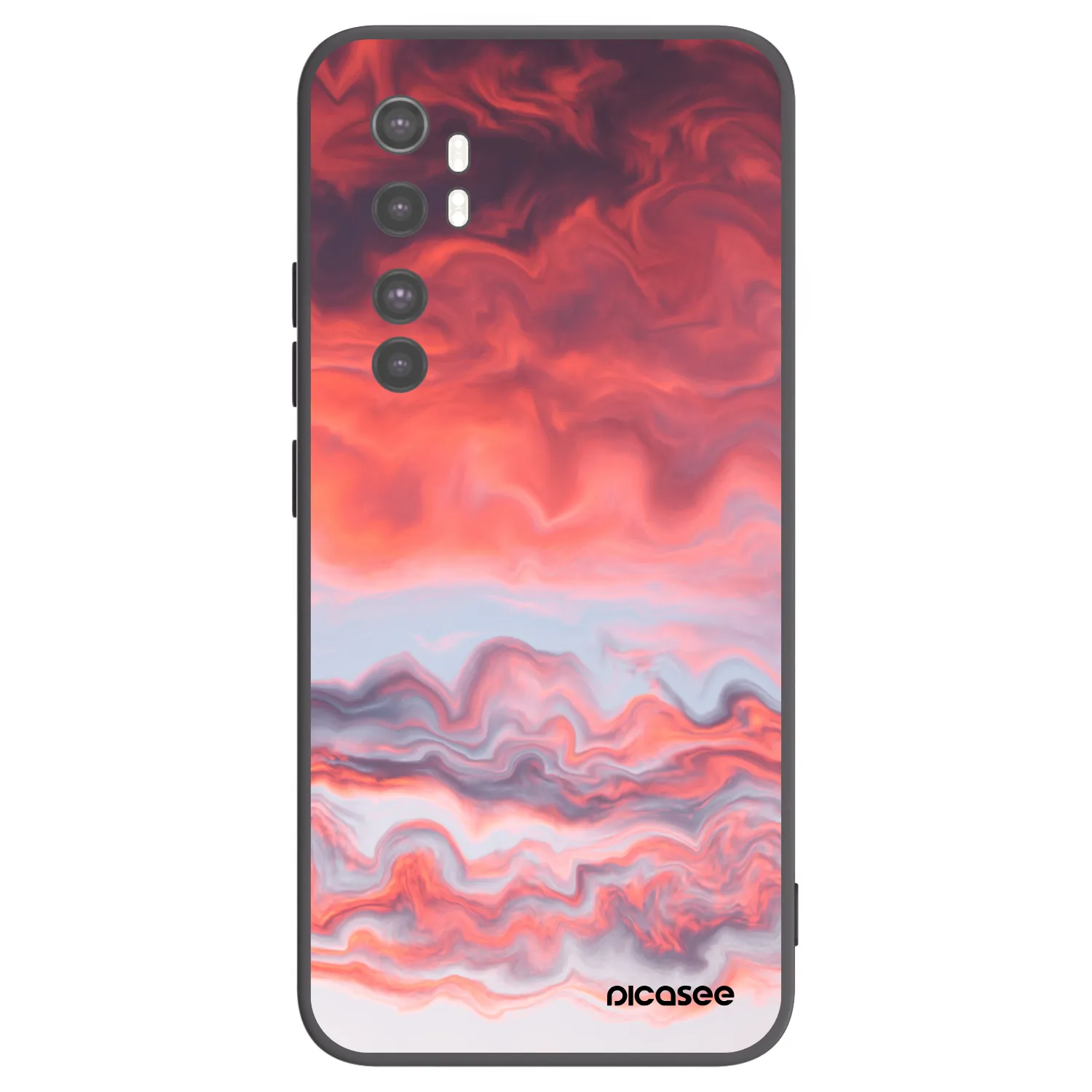 Picasee silikónový čierny obal pre Xiaomi Mi Note 10 Lite - Sunset