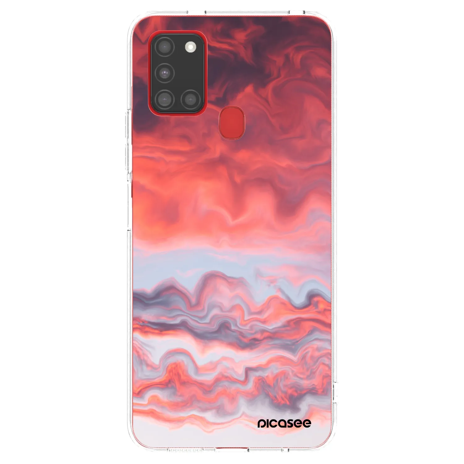 Picasee silikónový prehľadný obal pre Samsung Galaxy A21s - Sunset