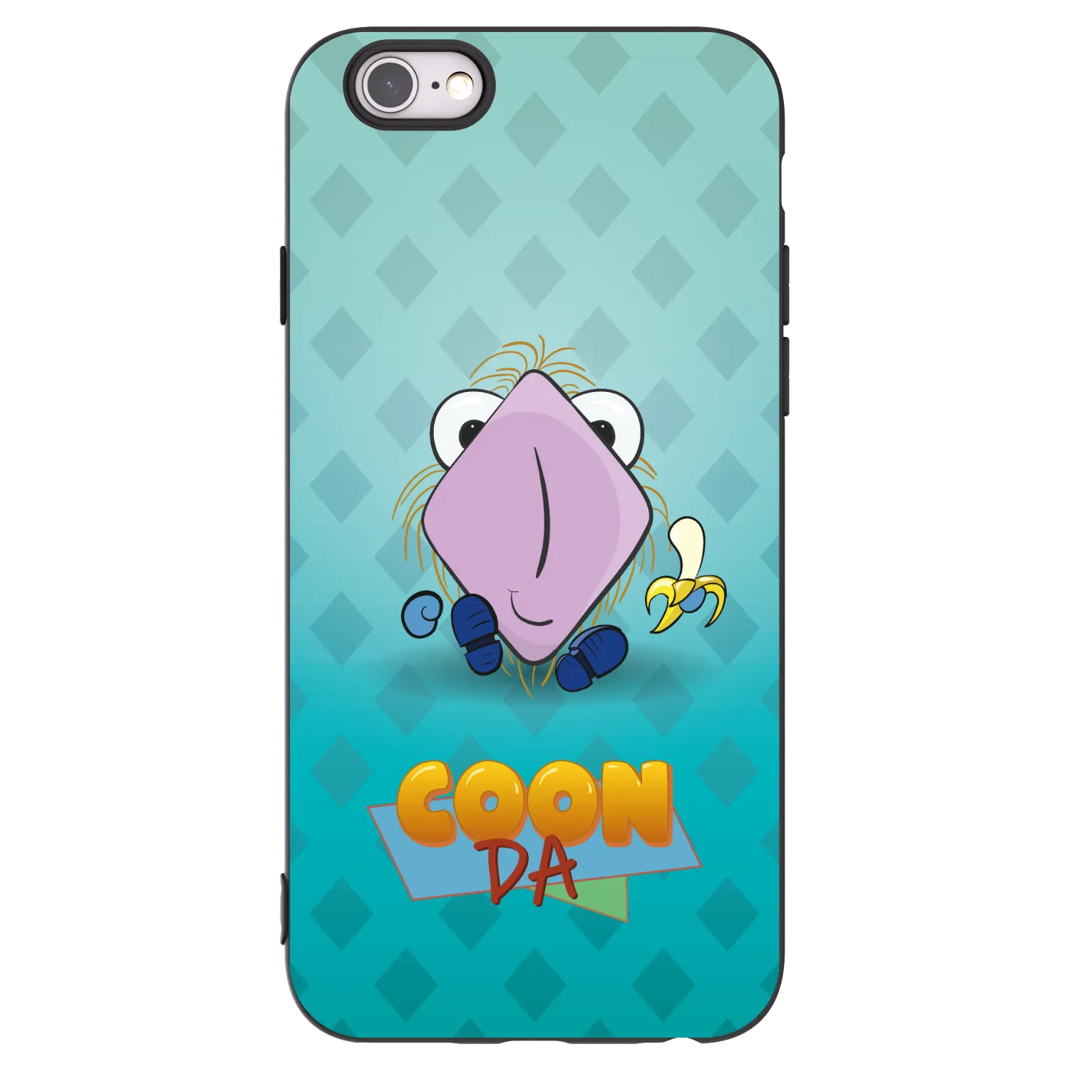 Picasee silikónový čierny obal pre Apple iPhone 6/6S - COONDA chlupatka světlá