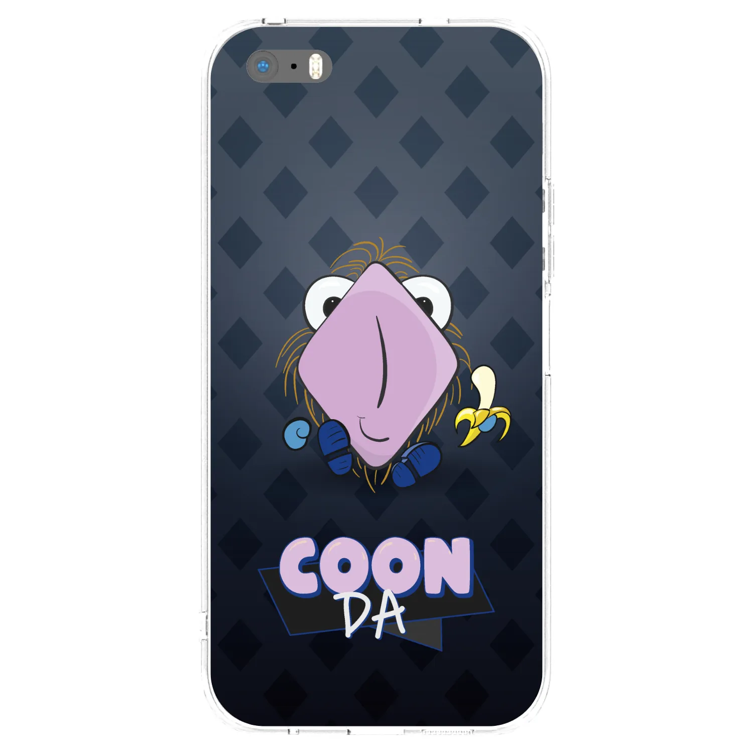 Picasee silikónový prehľadný obal pre Apple iPhone 5/5S/SE - COONDA chlupatka - tmavá