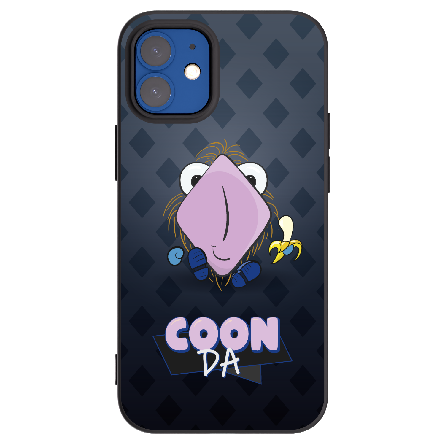 Picasee silikónový čierny obal pre Apple iPhone 12 mini - COONDA chlupatka - tmavá