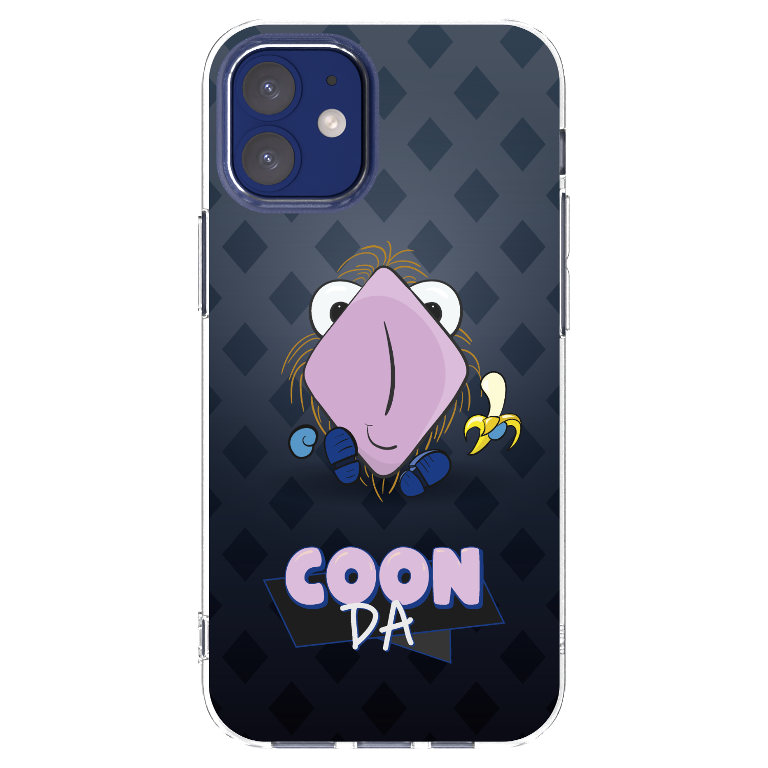 Picasee silikónový prehľadný obal pre Apple iPhone 12 mini - COONDA chlupatka - tmavá