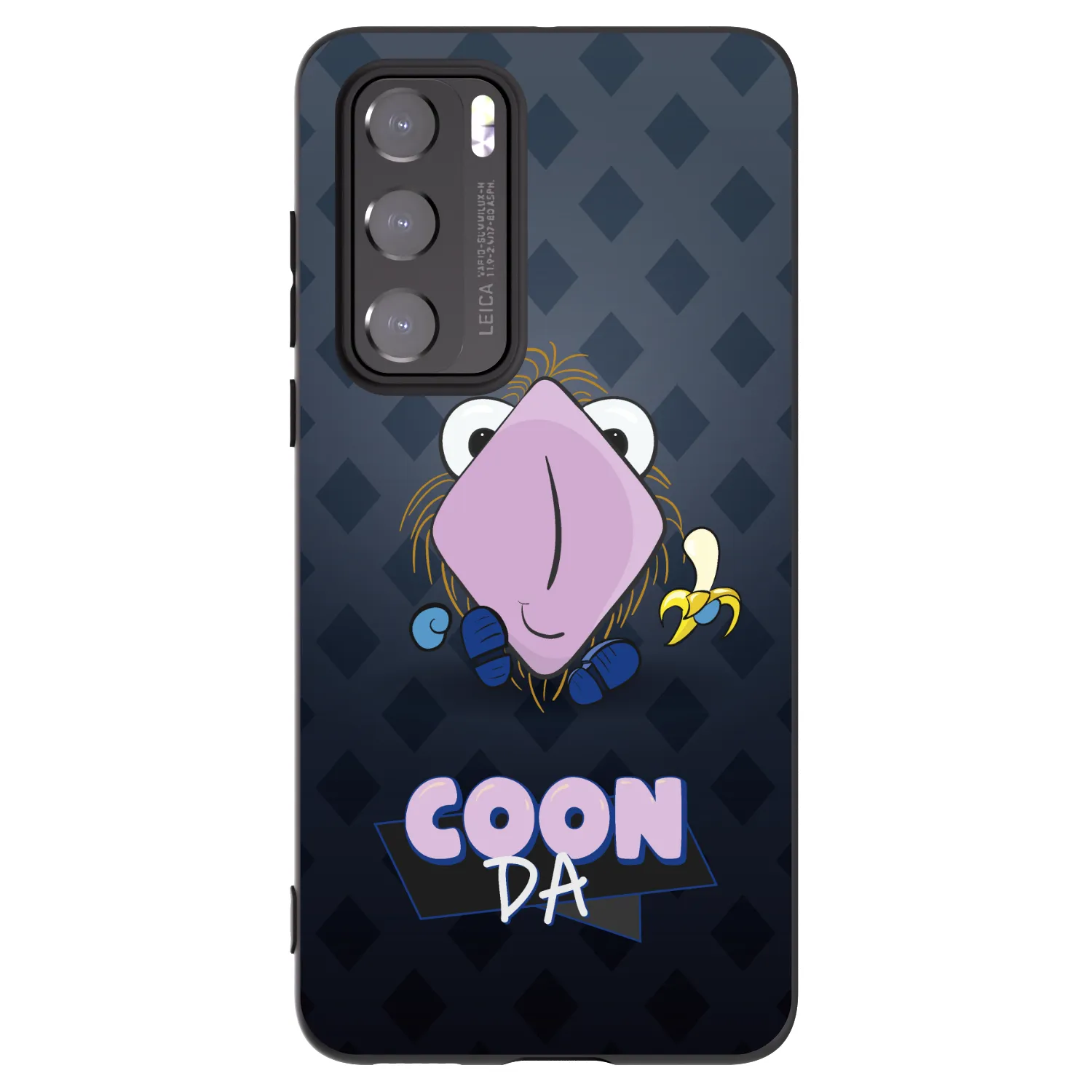 Picasee silikónový čierny obal pre Huawei P40 - COONDA chlupatka - tmavá