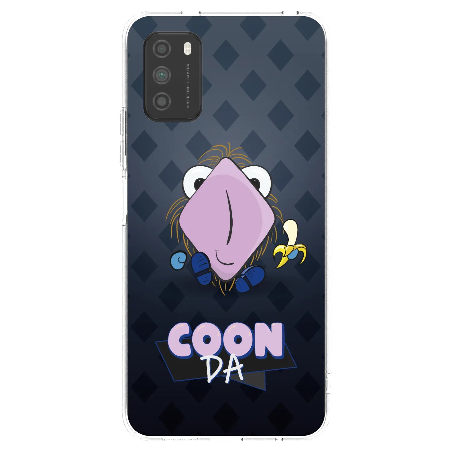 Silikónový prehľadný obal pre Xiaomi Poco M3 - COONDA chlupatka - tmavá