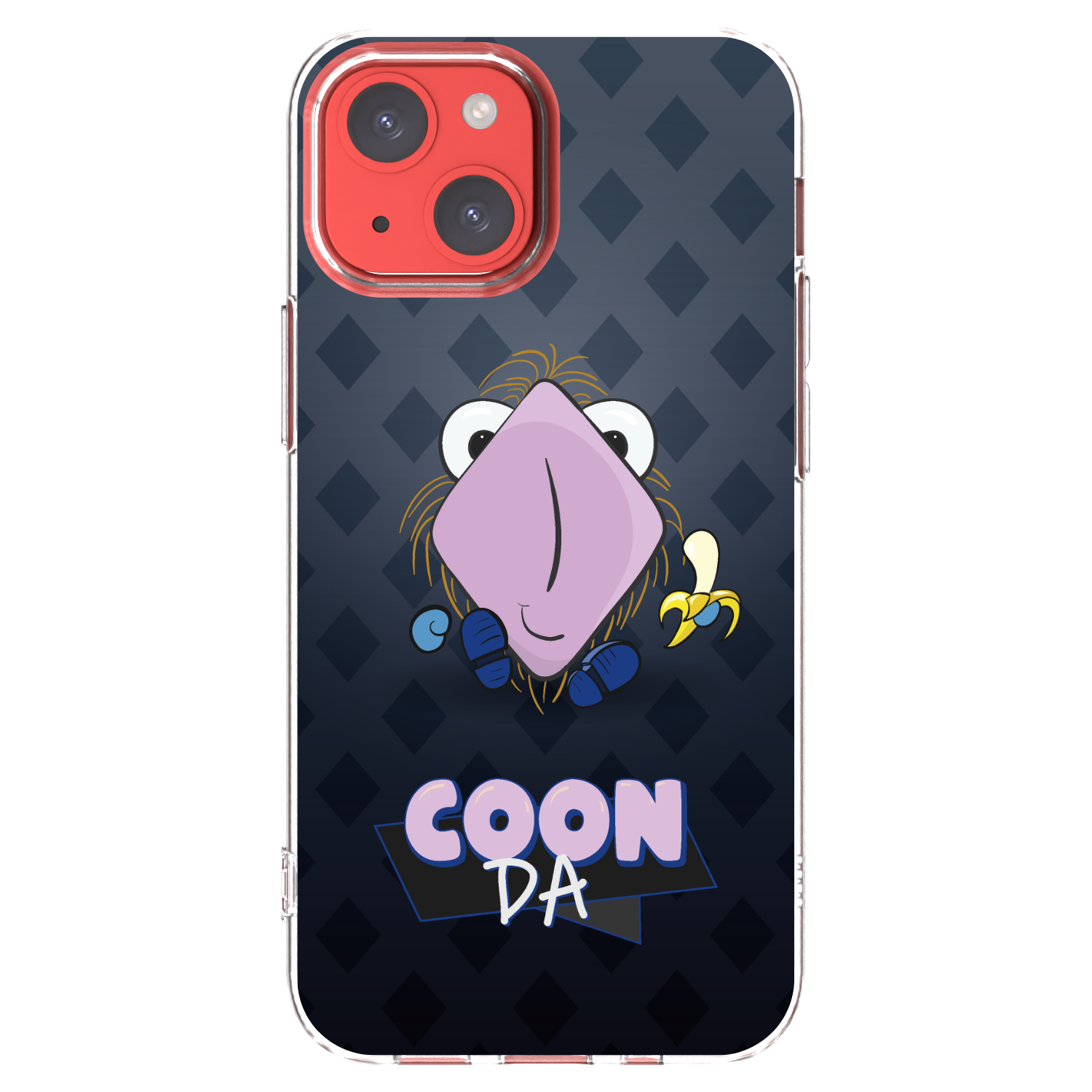 Picasee silikónový prehľadný obal pre Apple iPhone 13 mini - COONDA chlupatka - tmavá