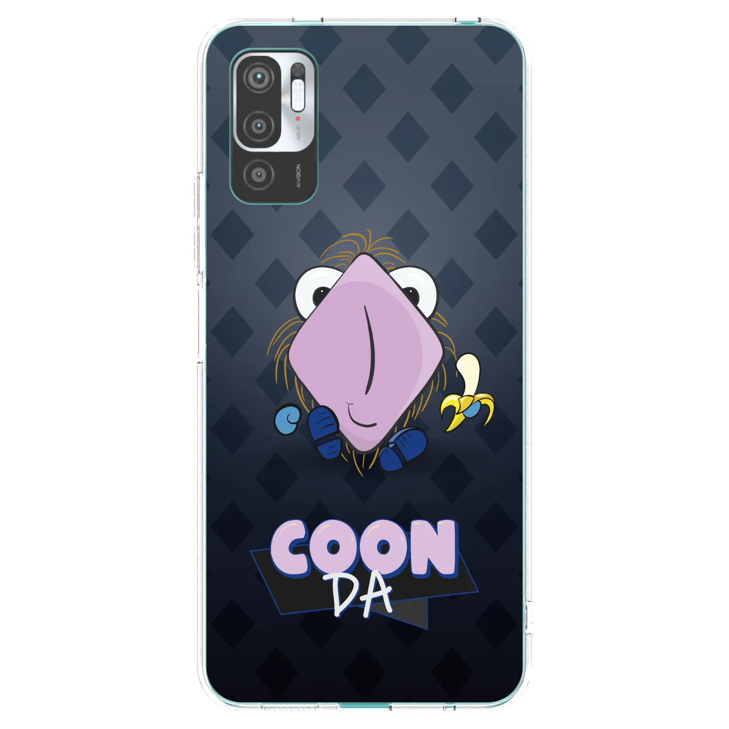 Picasee silikónový prehľadný obal pre Xiaomi Redmi Note 10 5G - COONDA chlupatka - tmavá