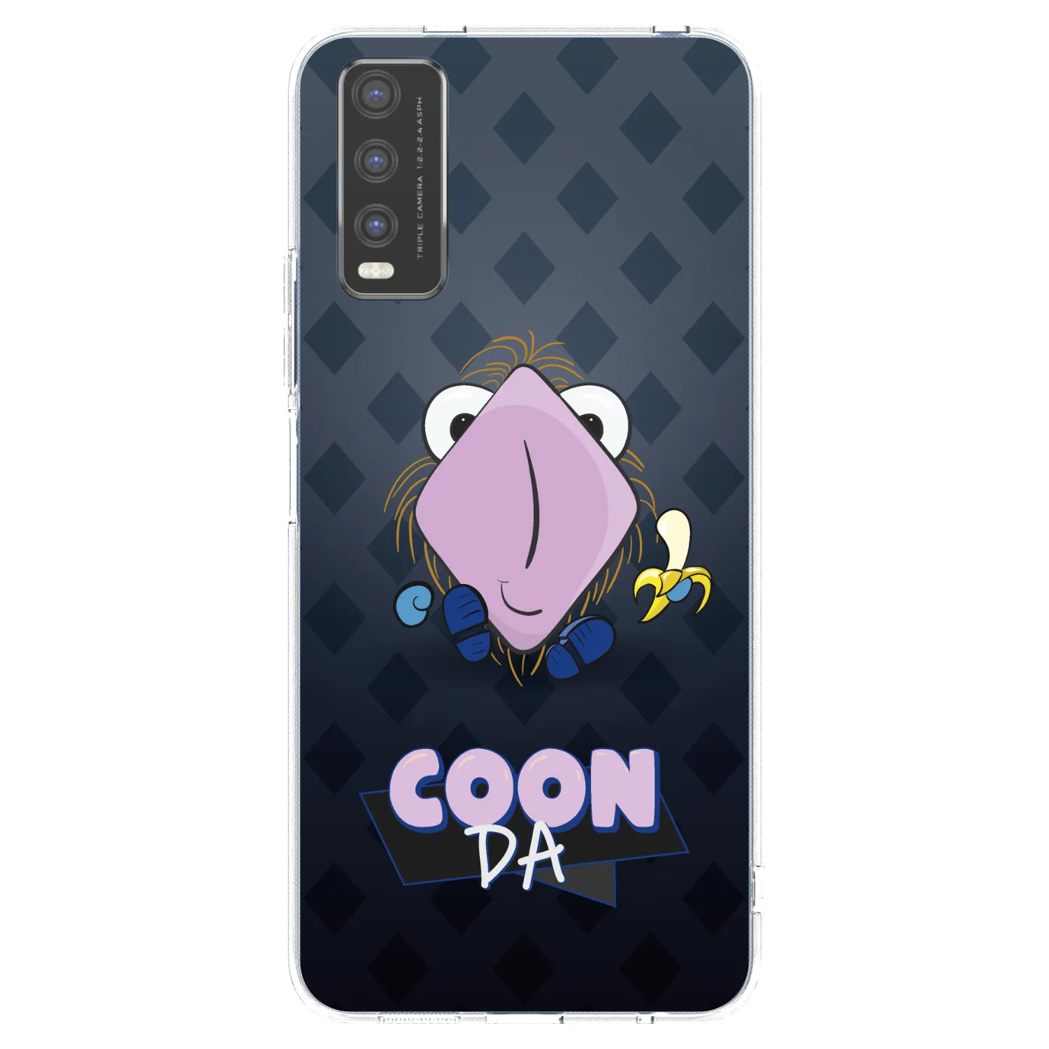 Picasee silikónový prehľadný obal pre Vivo Y20s - COONDA chlupatka - tmavá