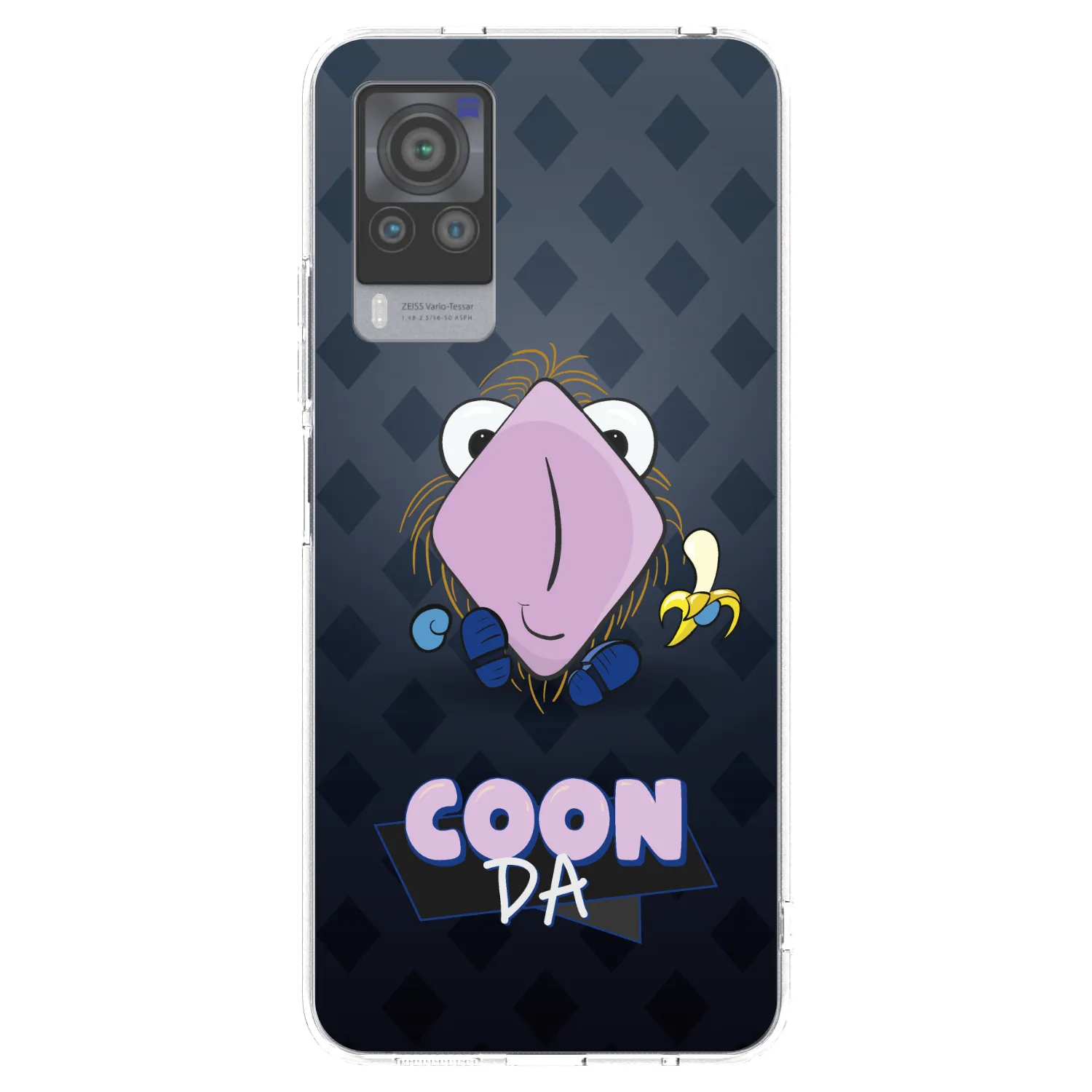 Picasee silikónový prehľadný obal pre Vivo X60 Pro 5G - COONDA chlupatka - tmavá